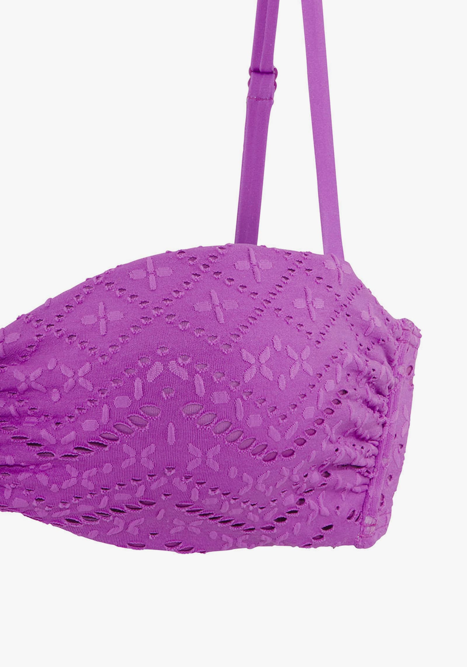 LASCANA Bügel-Bandeau-Bikini-Top - lila