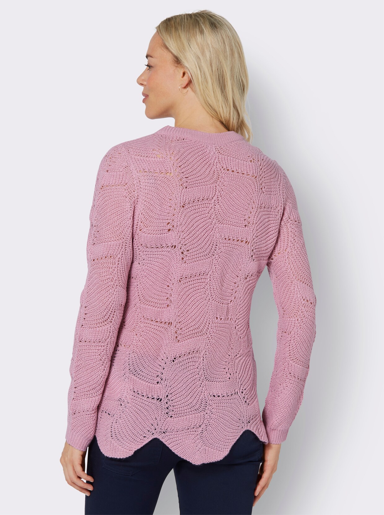 Langarm-Pullover - rosé