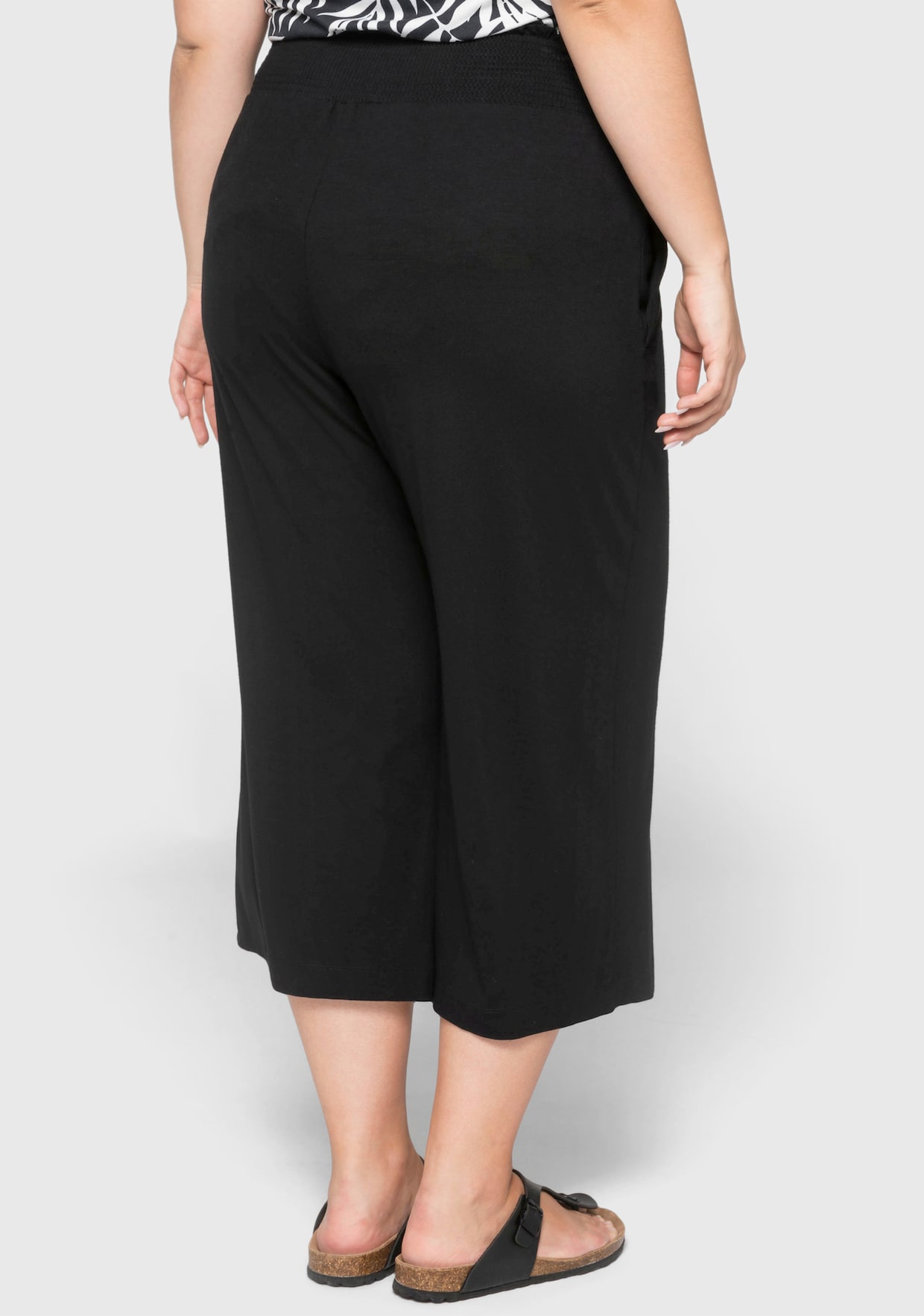 sheego Comfortbroek - zwart
