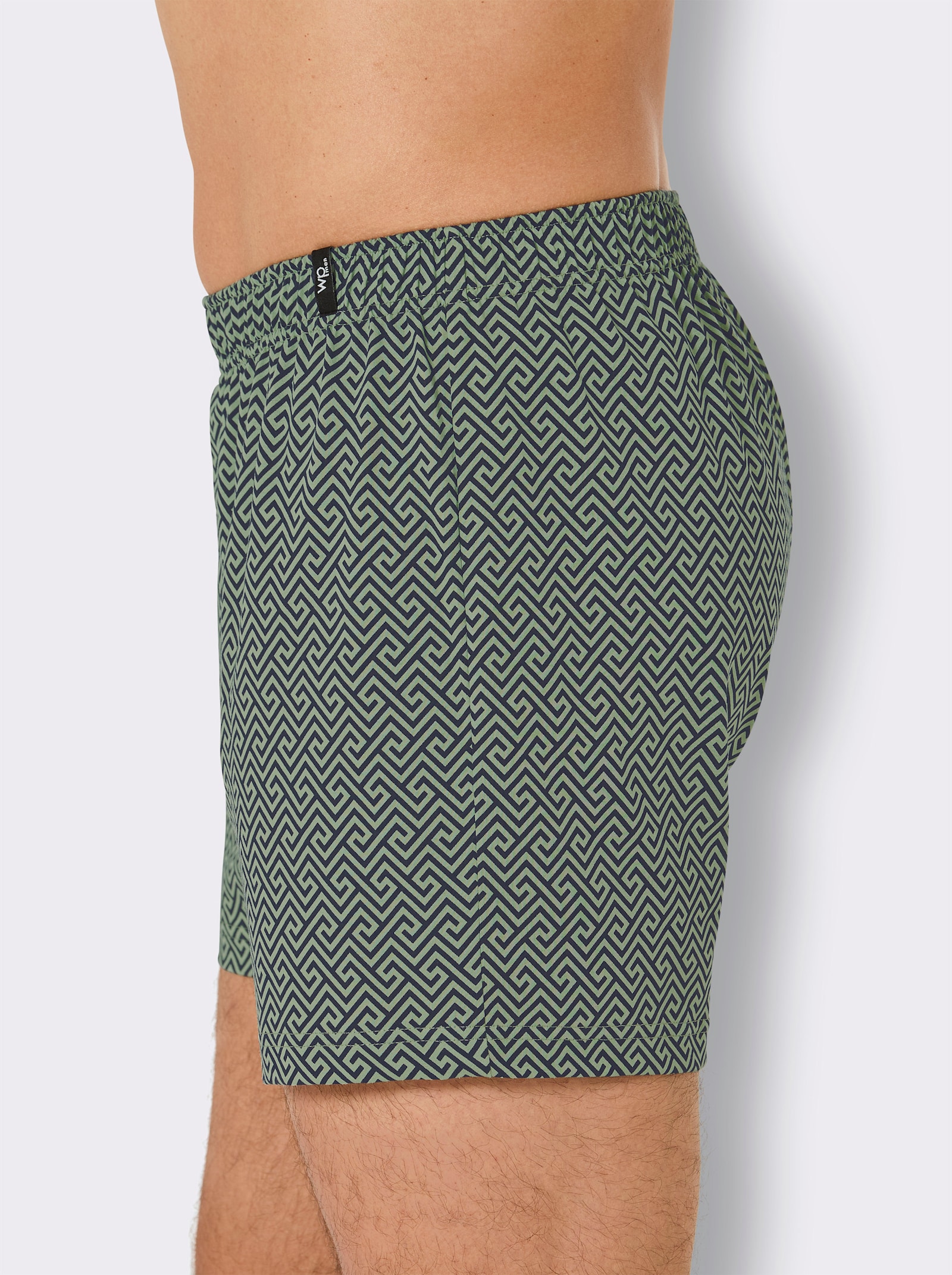 wäschepur men Boxershorts - marine-eucalyptus-bedruckt + marine + eucalyptus