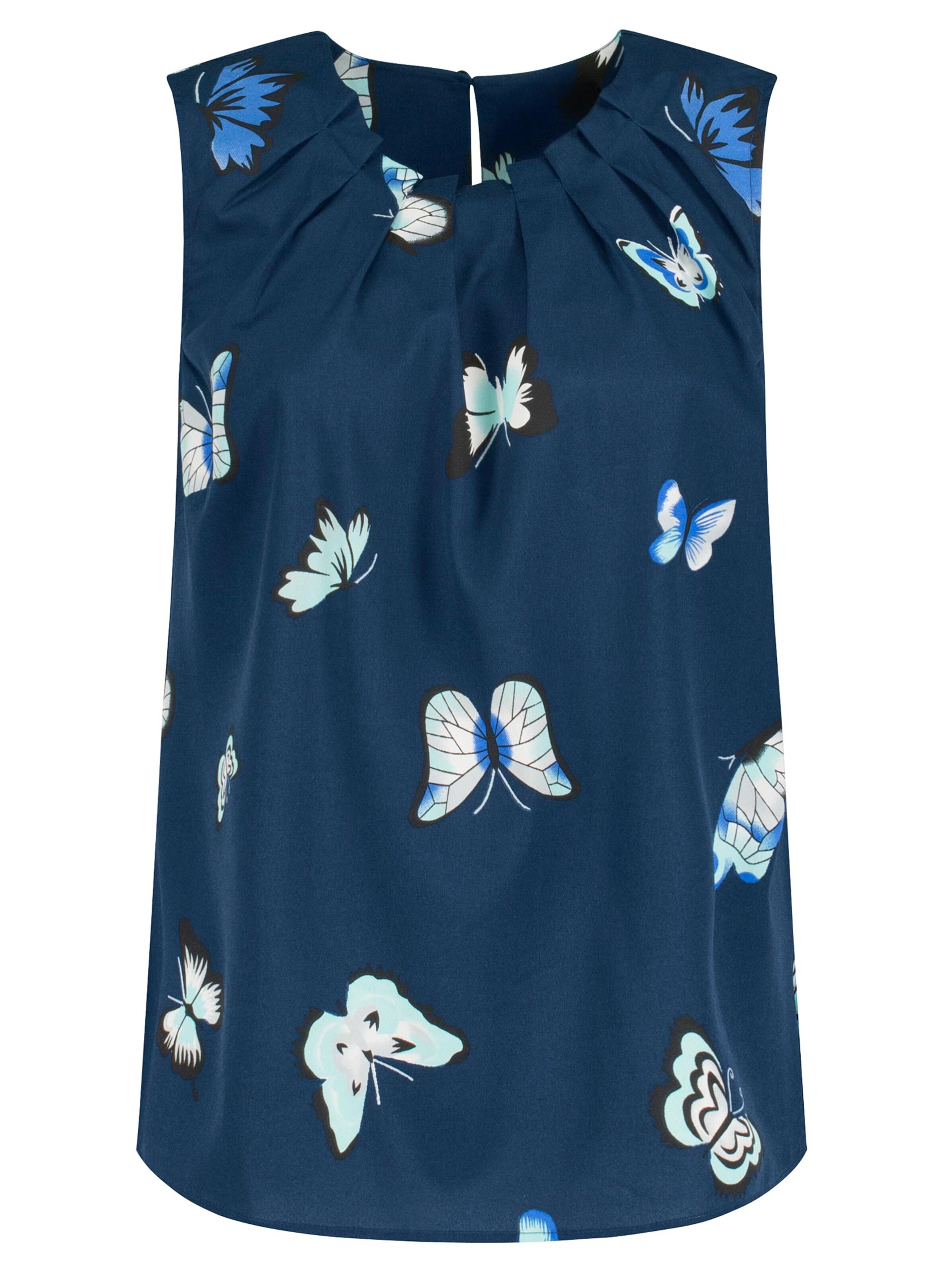 Blusentop - marine-bedruckt
