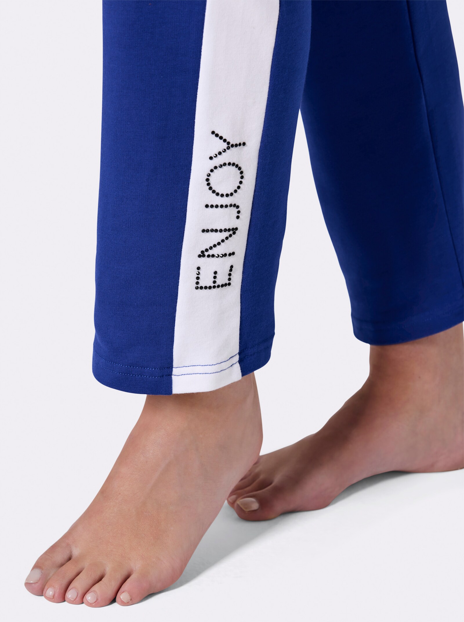 feel good Hose - royalblau-ecru