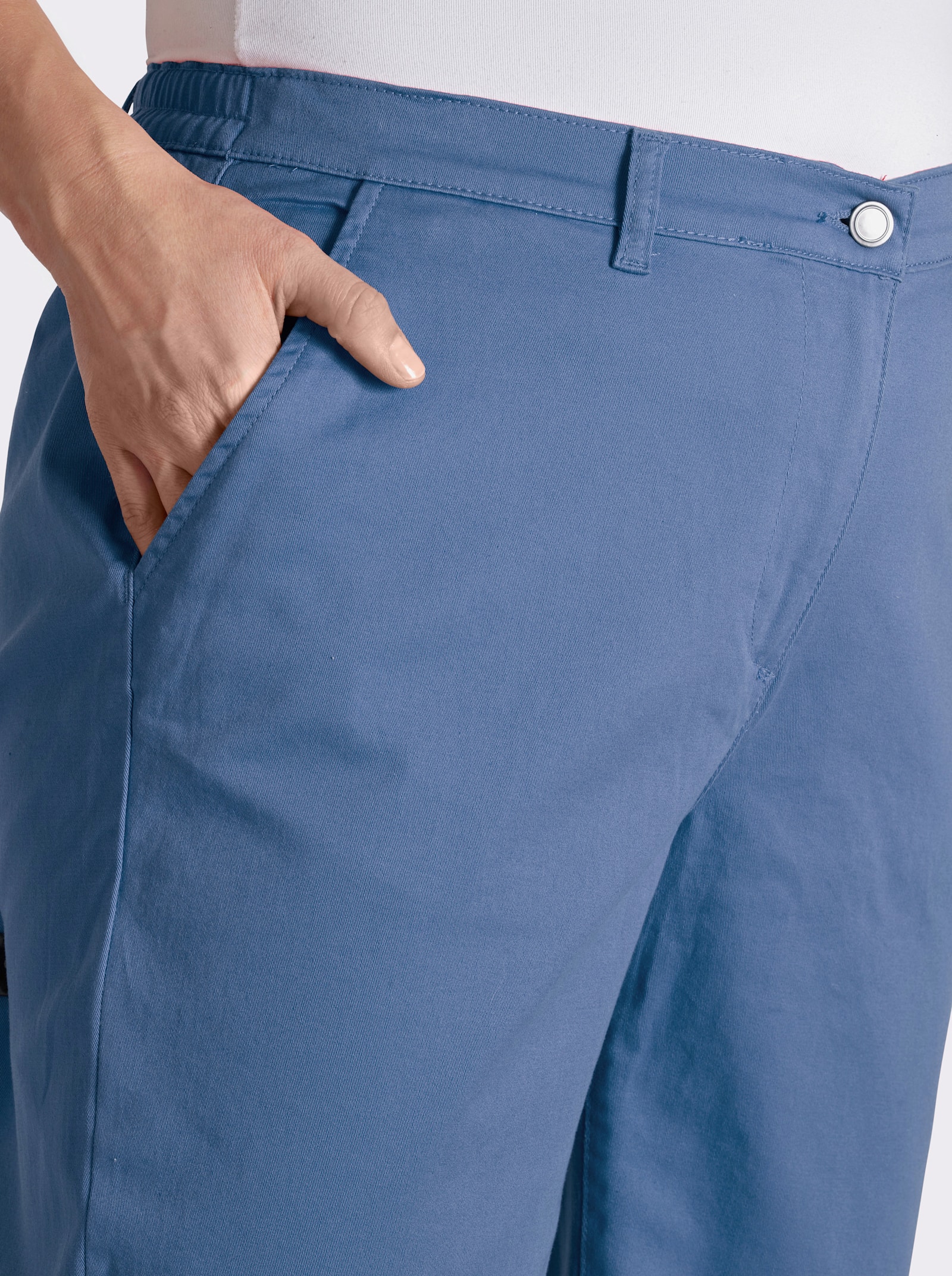 Jeansbermudas mit Dehnbund hinten - blau