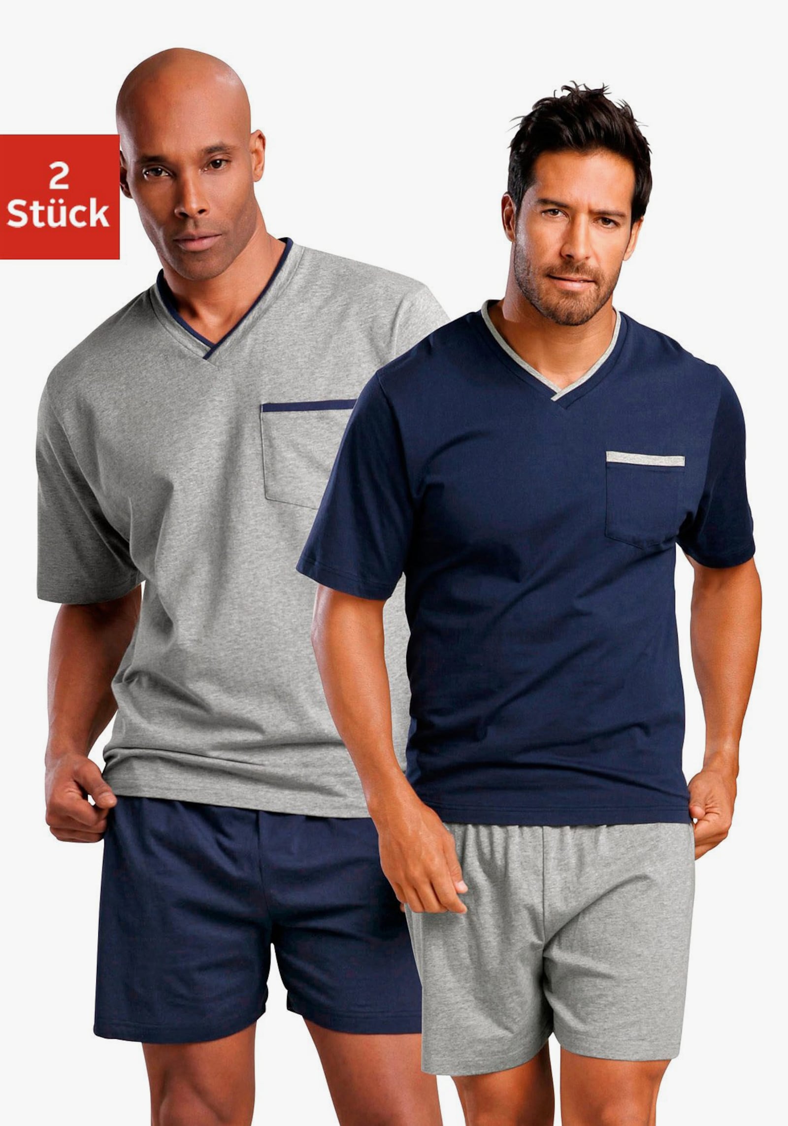 le jogger Pyjama - marine, grijs gemêleerd