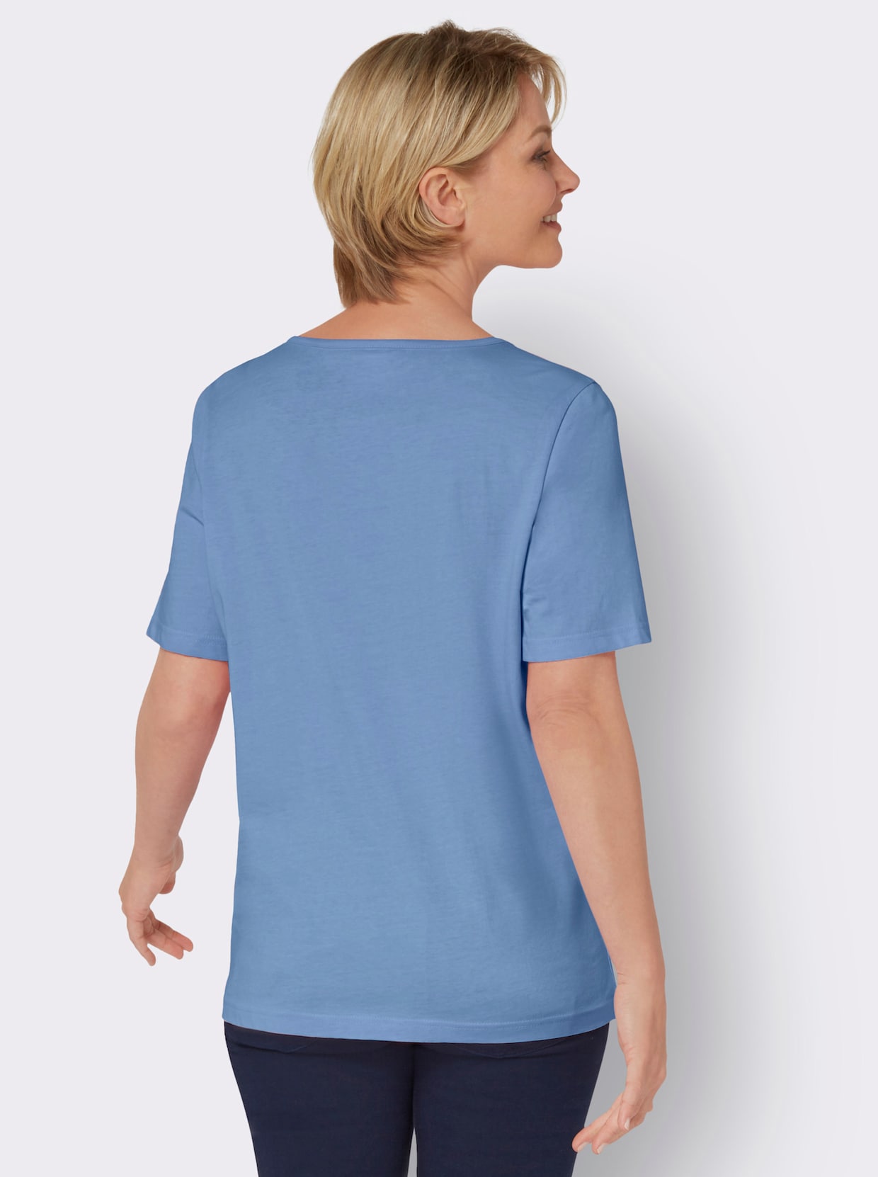 Kurzarm-Shirt - himmelblau