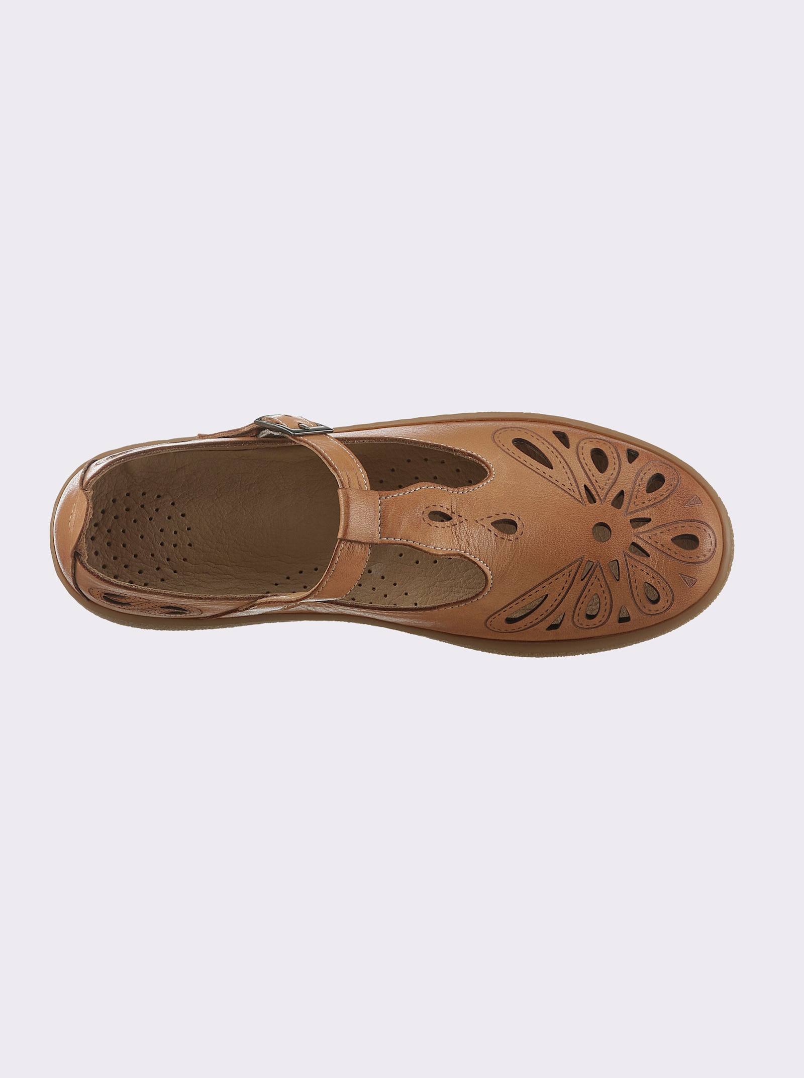 airsoft modern+ Slipper komplett aus Leder - camel