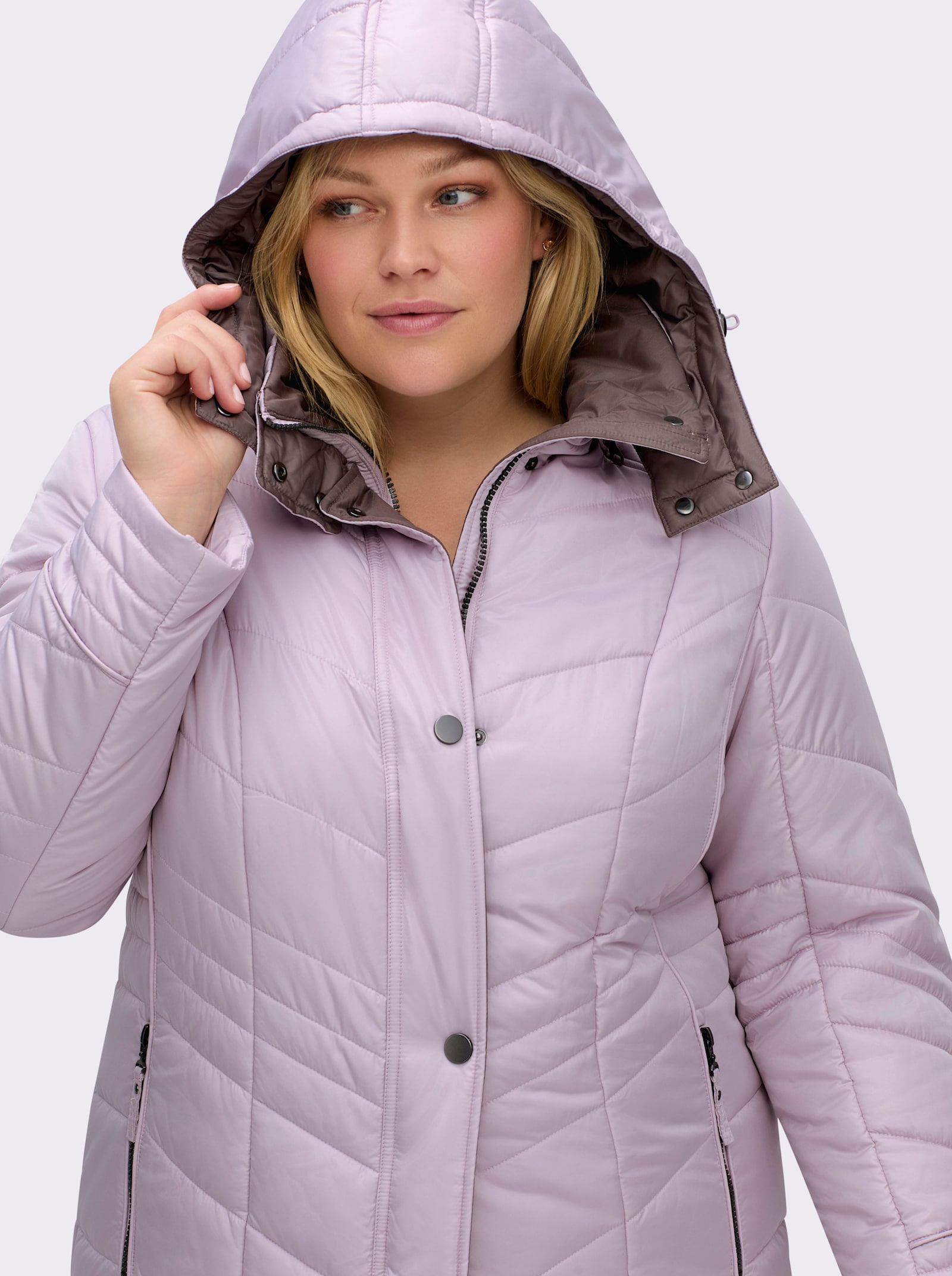 Steppjacke in Microfaser-Qualität, pflegeleicht - altrosé