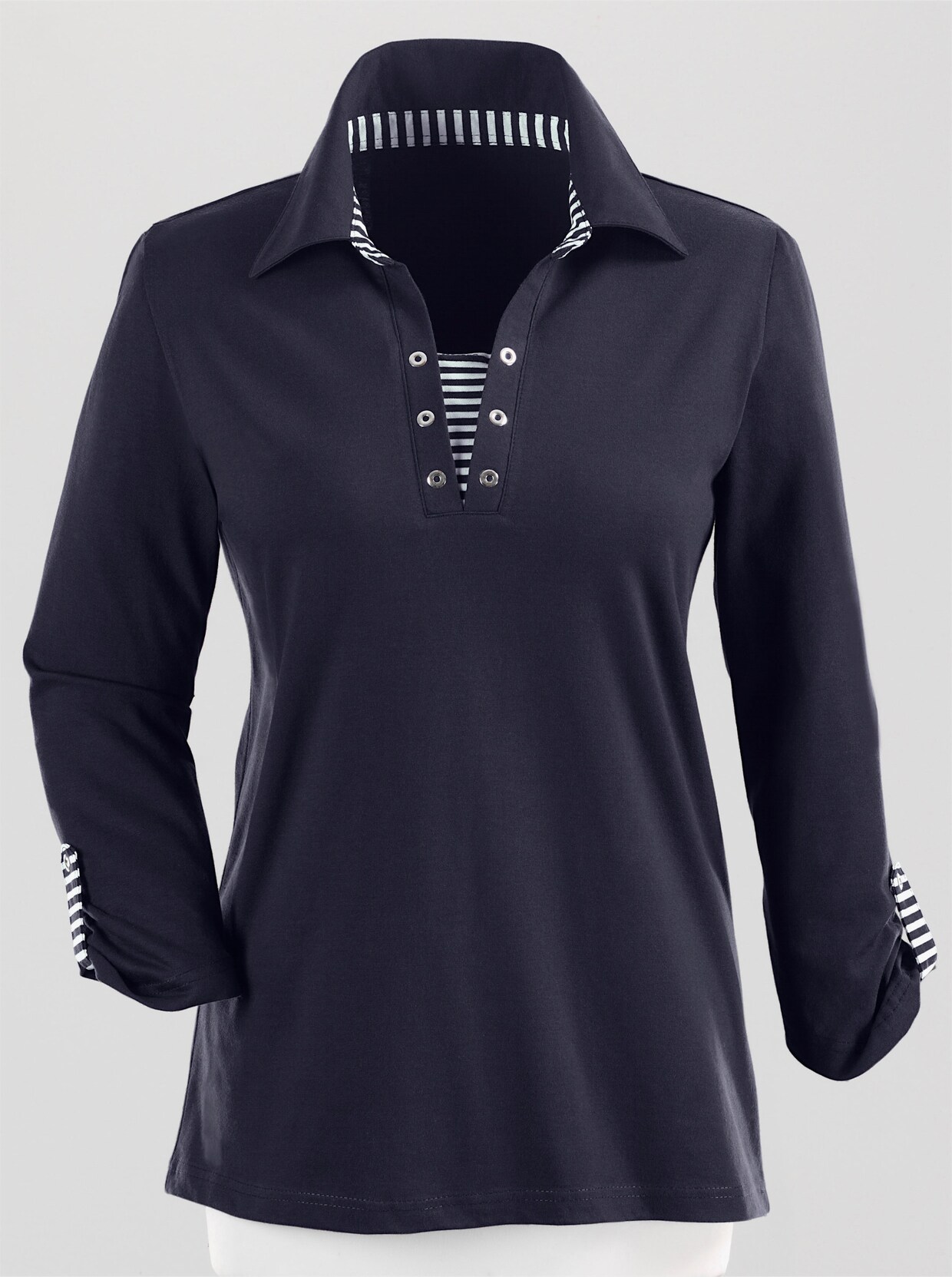 Shirt met 3/4-mouw - marine