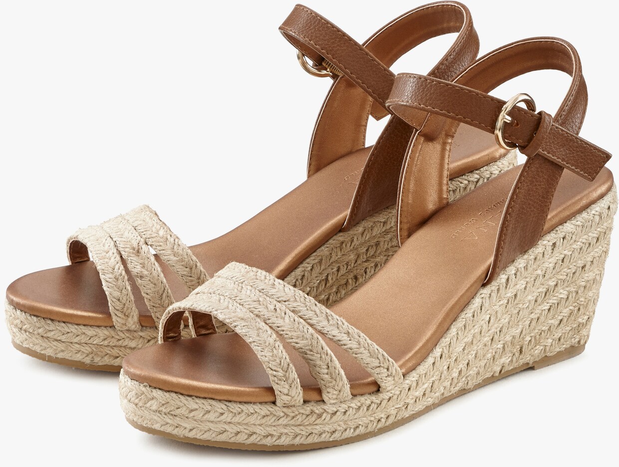 LASCANA sandaaltjes - beige/camelkleurig