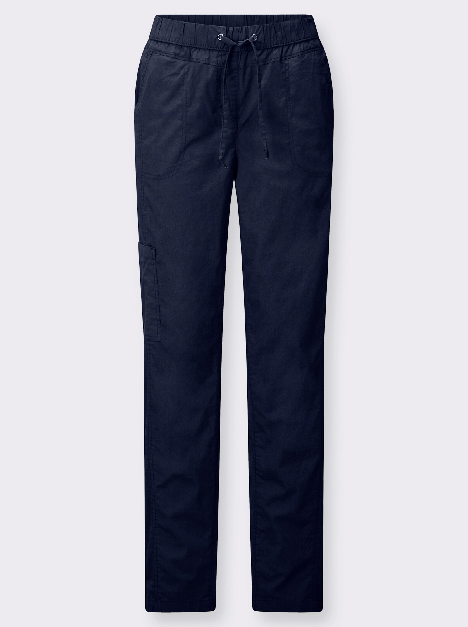 Schlupfhose mit aufgesetzter Tasche am Bein - marine