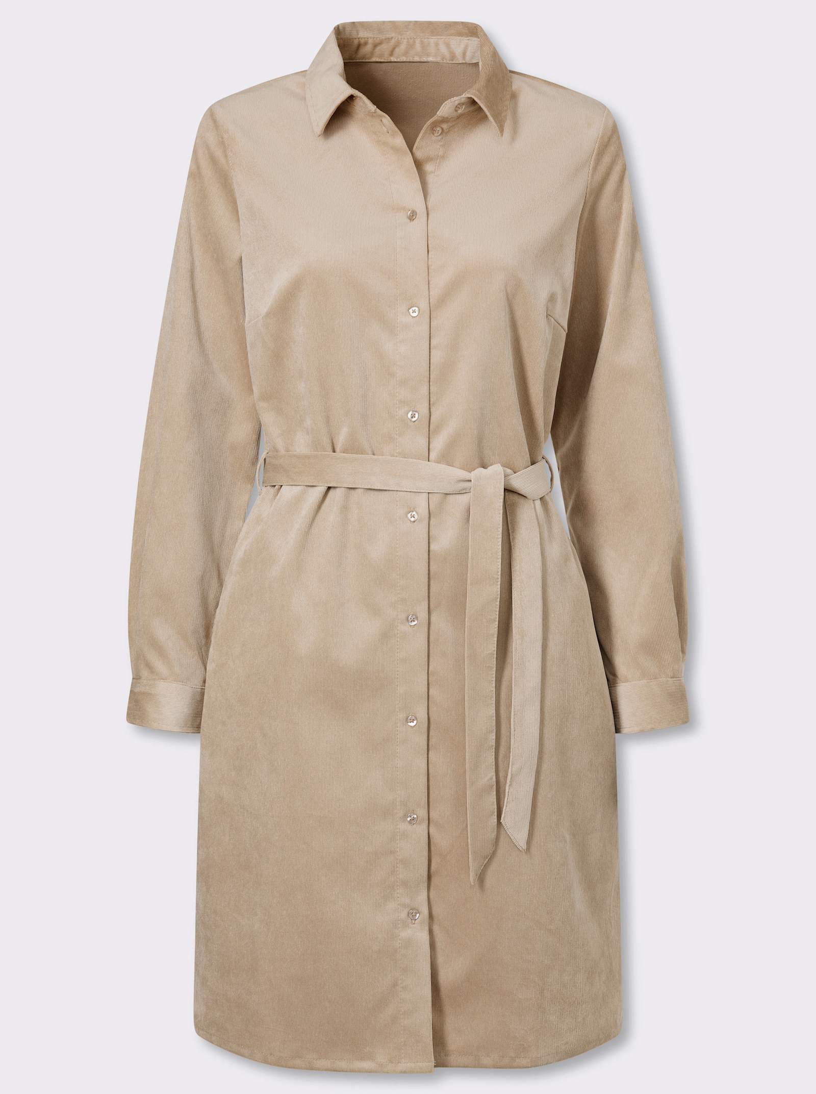 heine Freizeitkleid aus Feincord - beige