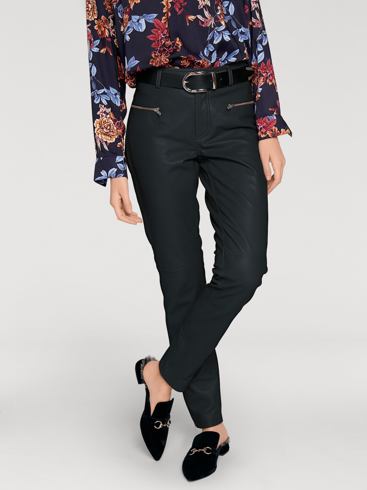 heine Lederhose - schwarz