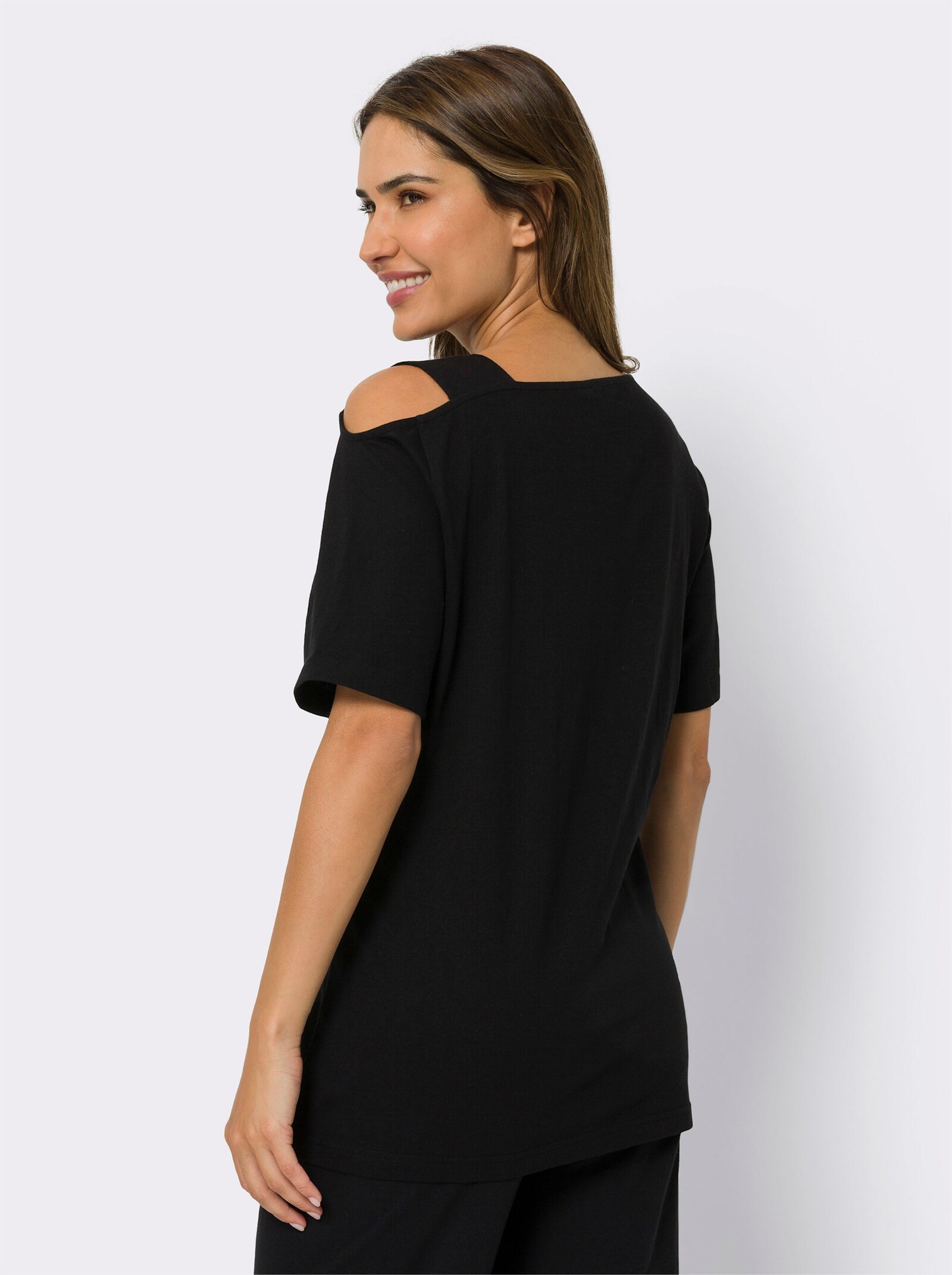 Tričko pro volný čas s grafickým potiskem - černá