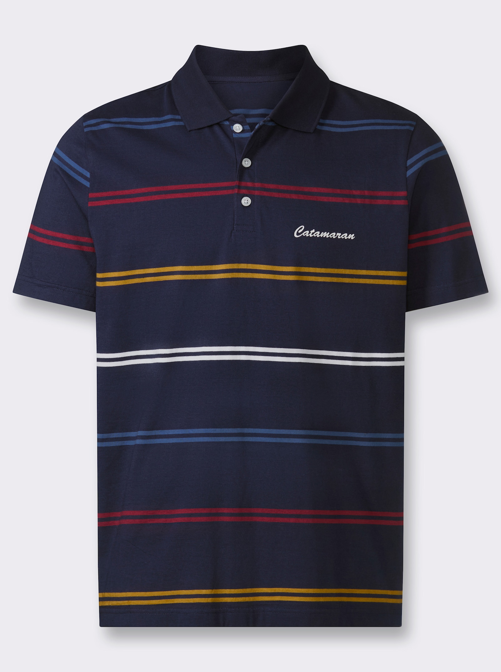 Poloshirt mit Streifen - marine-gestreift