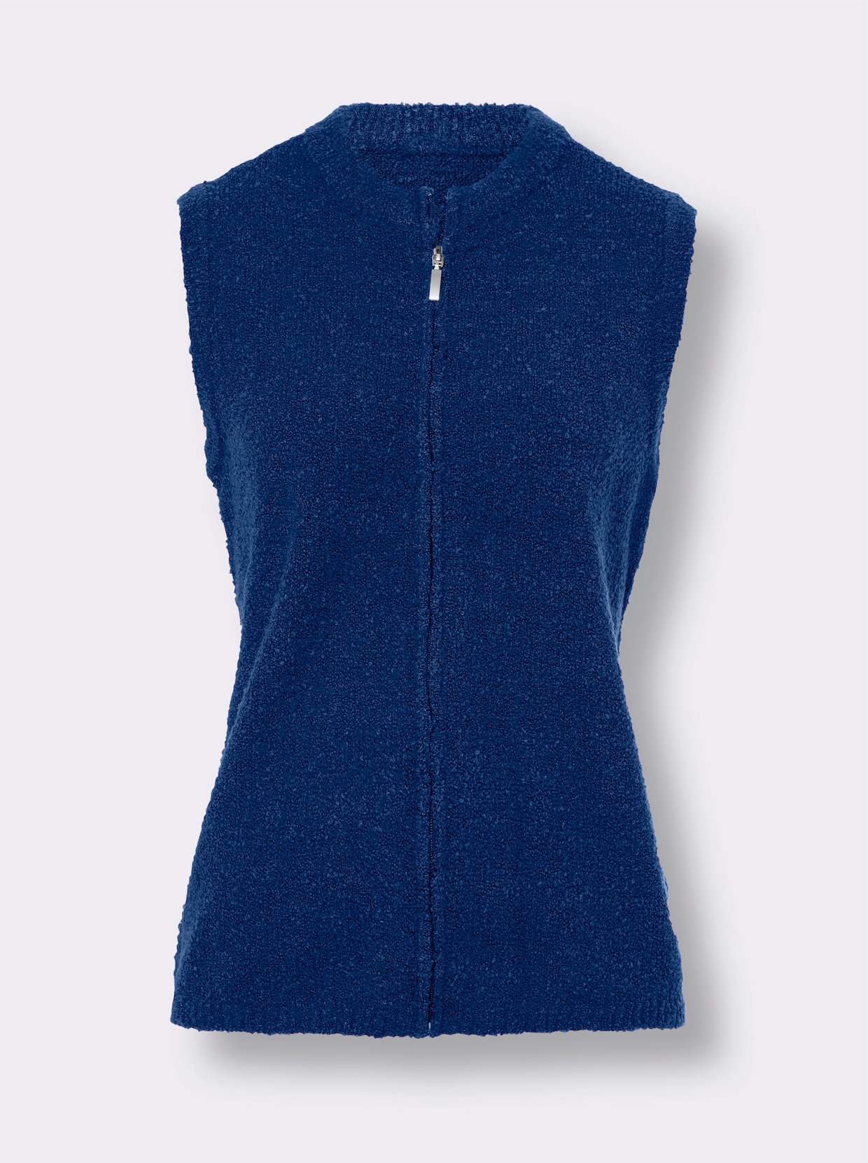 Pletená vesta - Kráľovský modrý melír