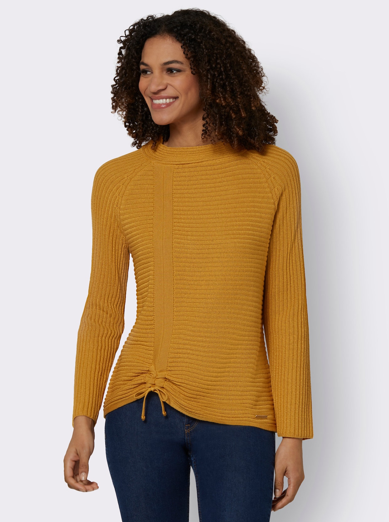 Pullover met lange mouwen - oker