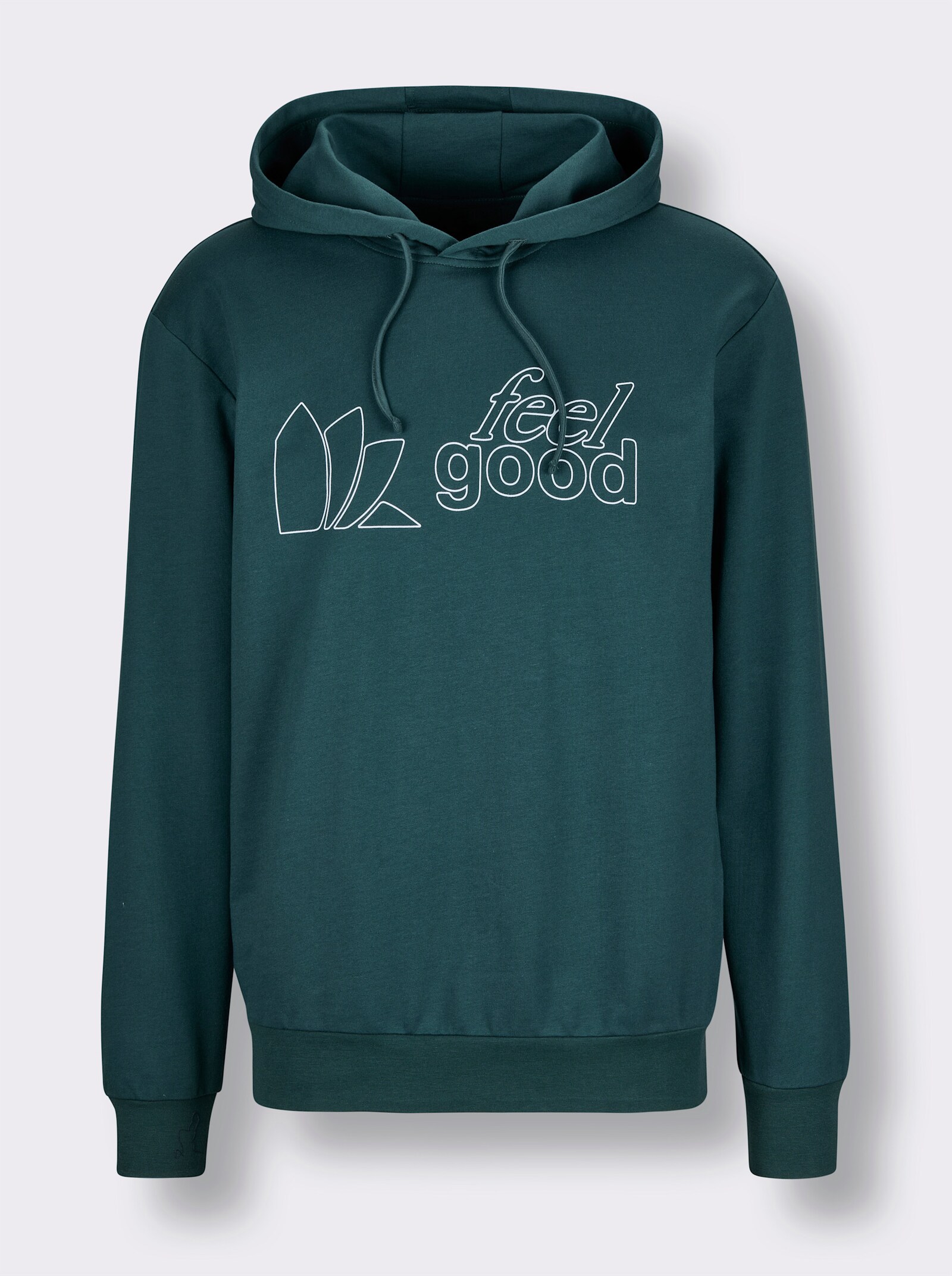 feel good Sweatshirt - petrol-weiß