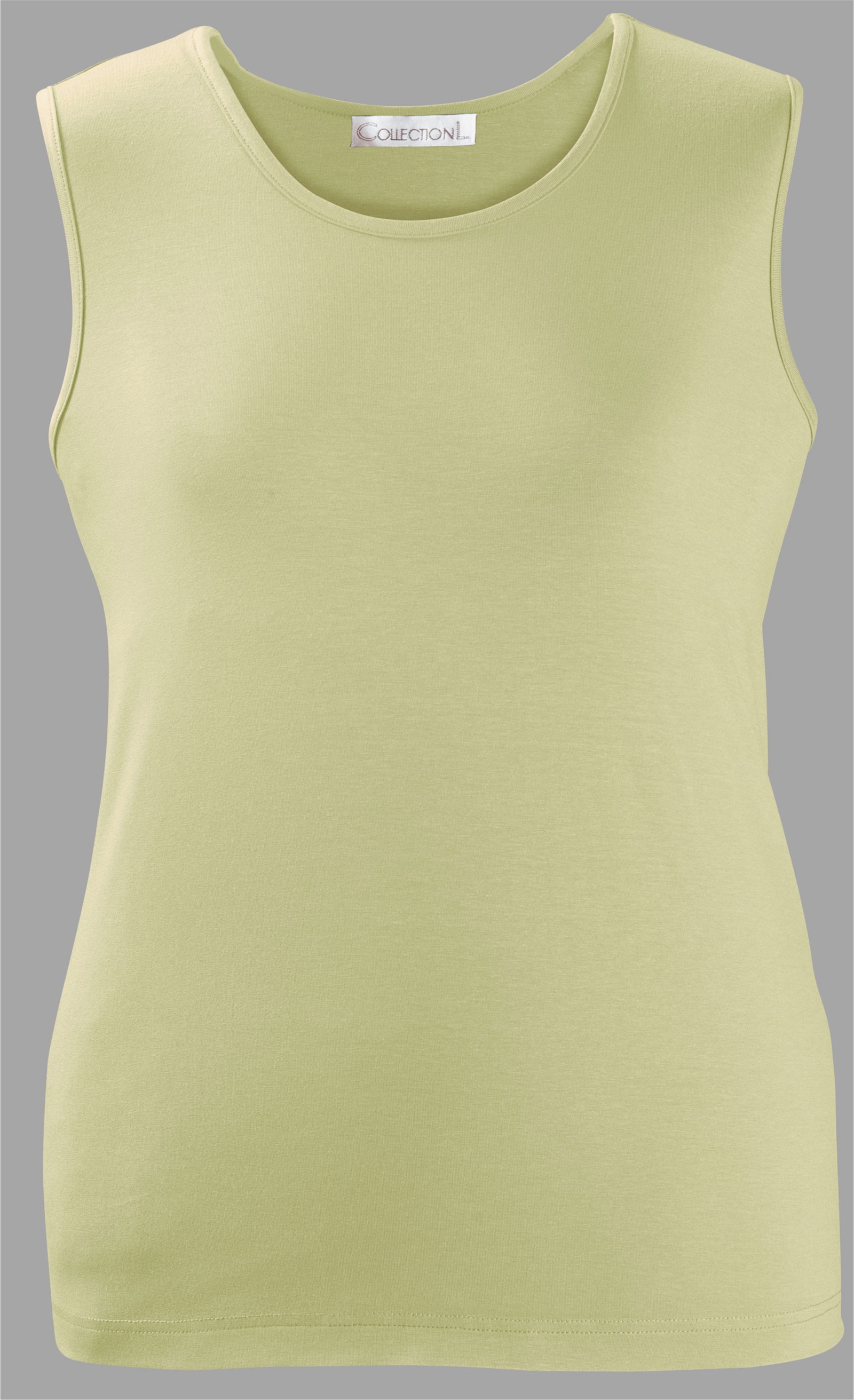 Trägertop mit Rundhals-Ausschnitt - lindgrün