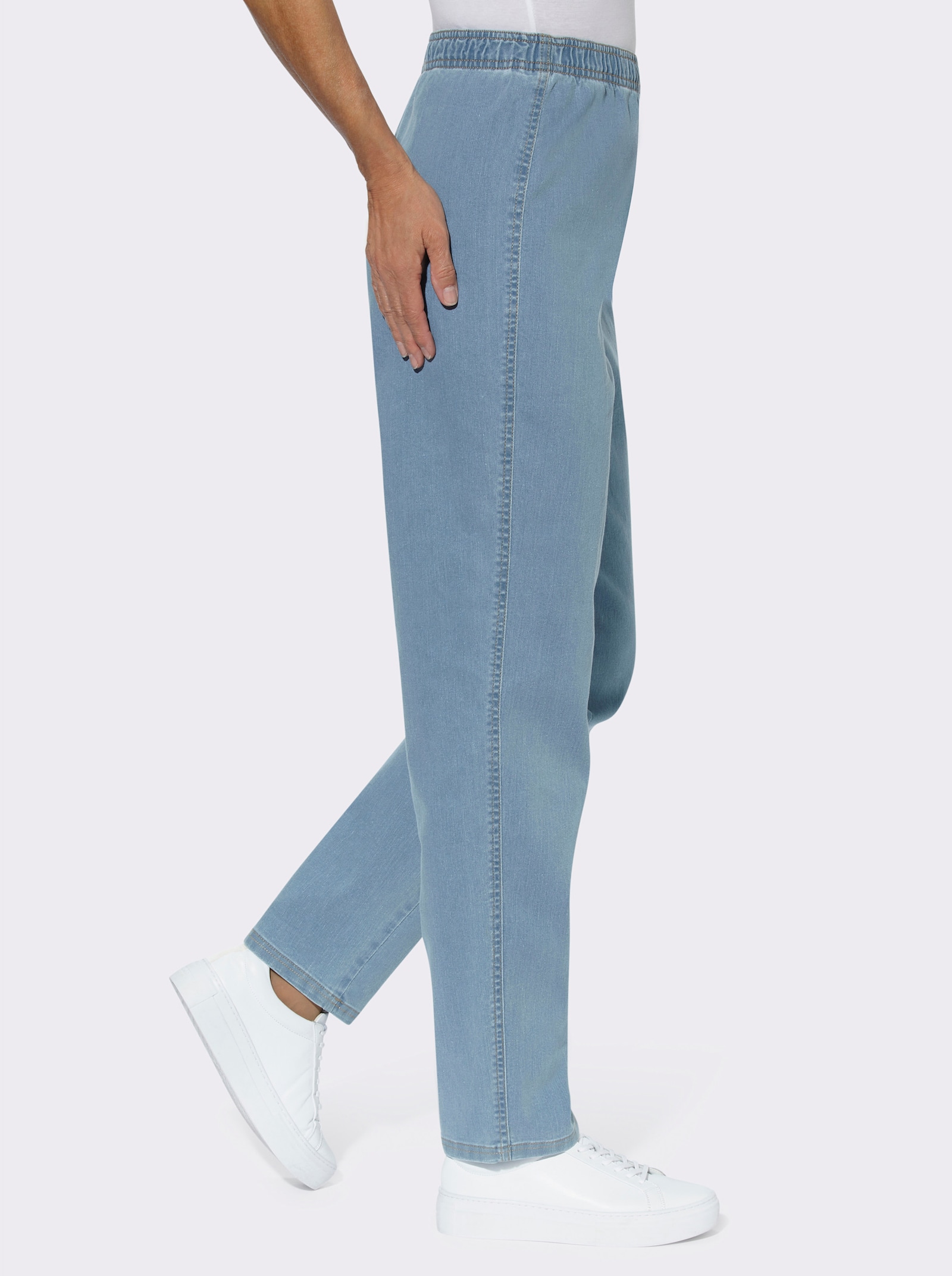 Comfortjeans van stretchmateriaal - blue-bleached
