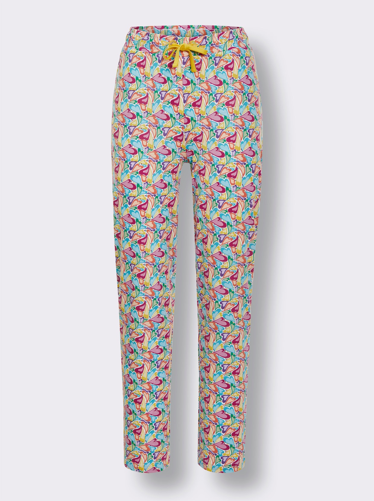 wäschepur Pyjama - zonnegeel/turquoise bedrukt