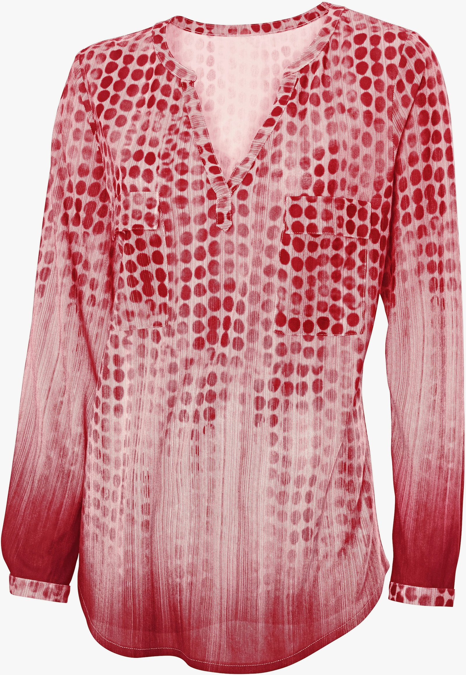 heine Blusenshirt im Tupfenmuster - koralle