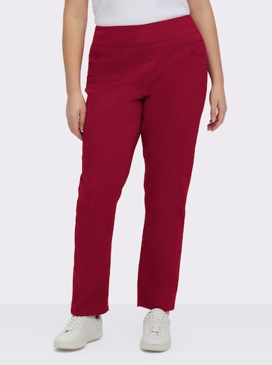 Schlupfhose mit hohem Dehnbund - rot