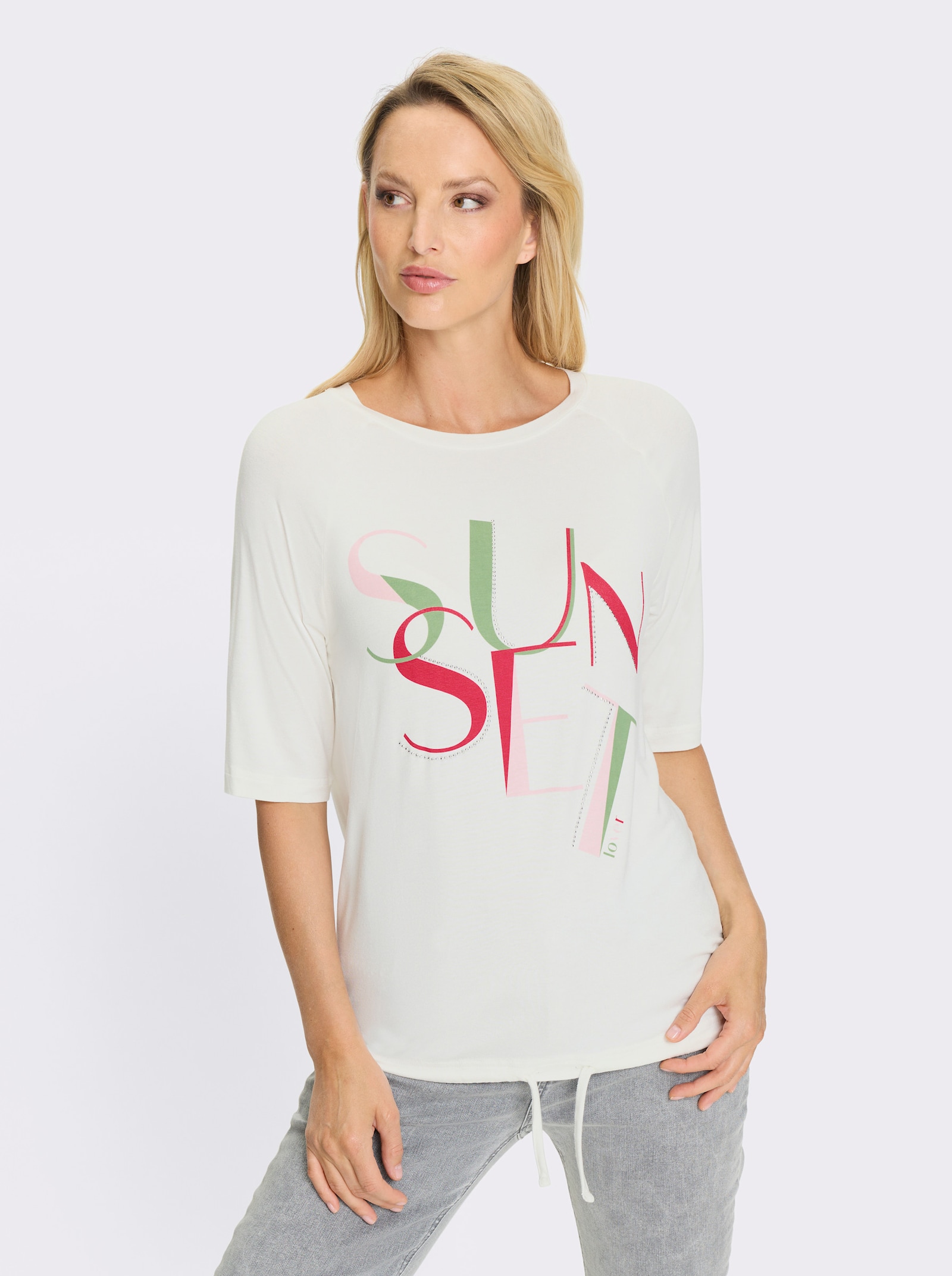 heine T-shirt avec inscription - écru