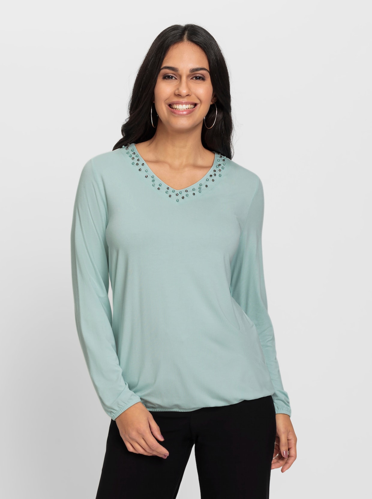 Shirt met lange mouwen - kalkmint