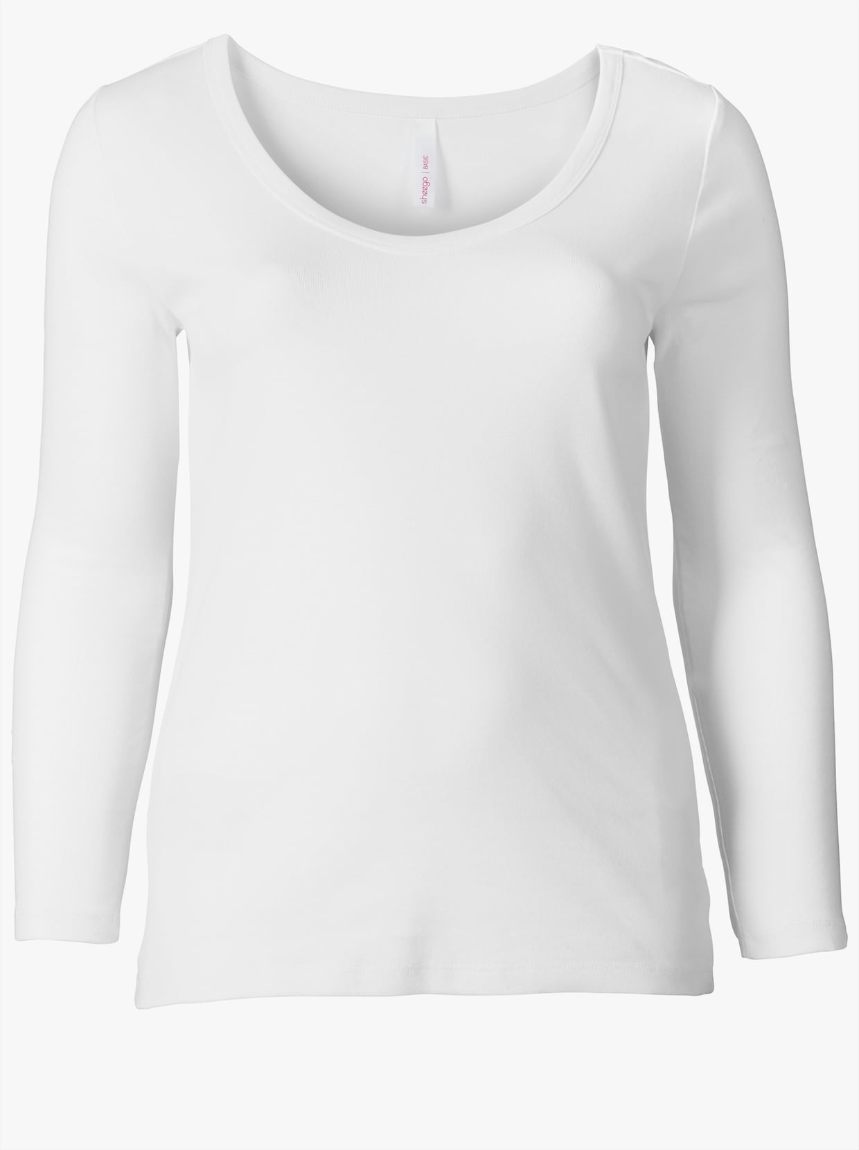 sheego Langarmshirt - weiß