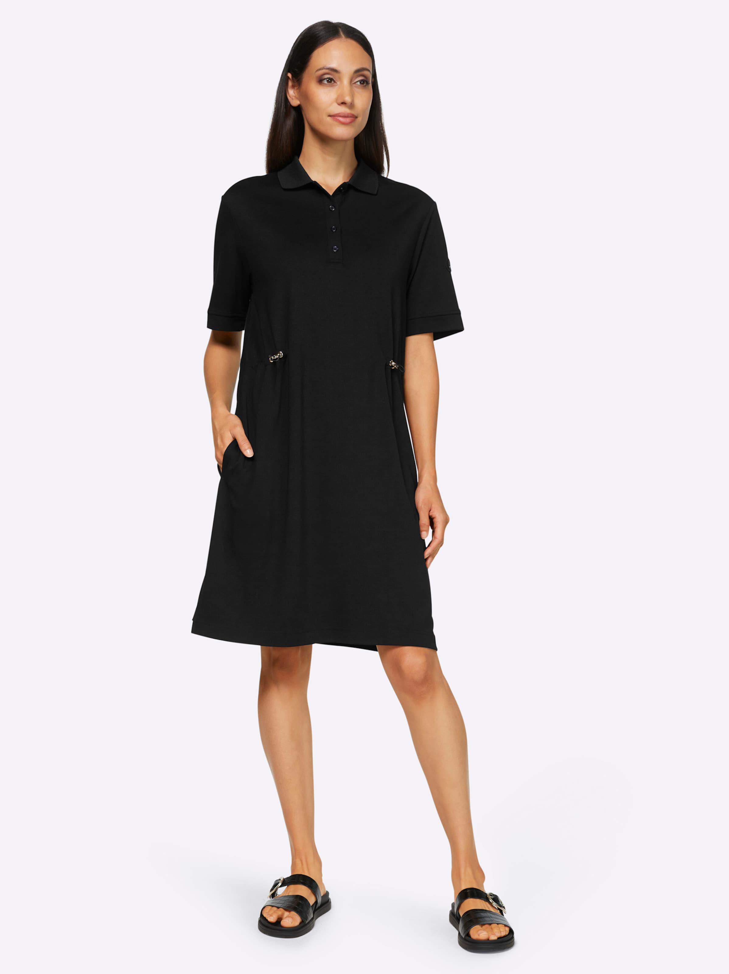 Schwarz Kleid günstig Kaufen-Jersey-Kleid in schwarz von heine. Jersey-Kleid in schwarz von heine <![CDATA[