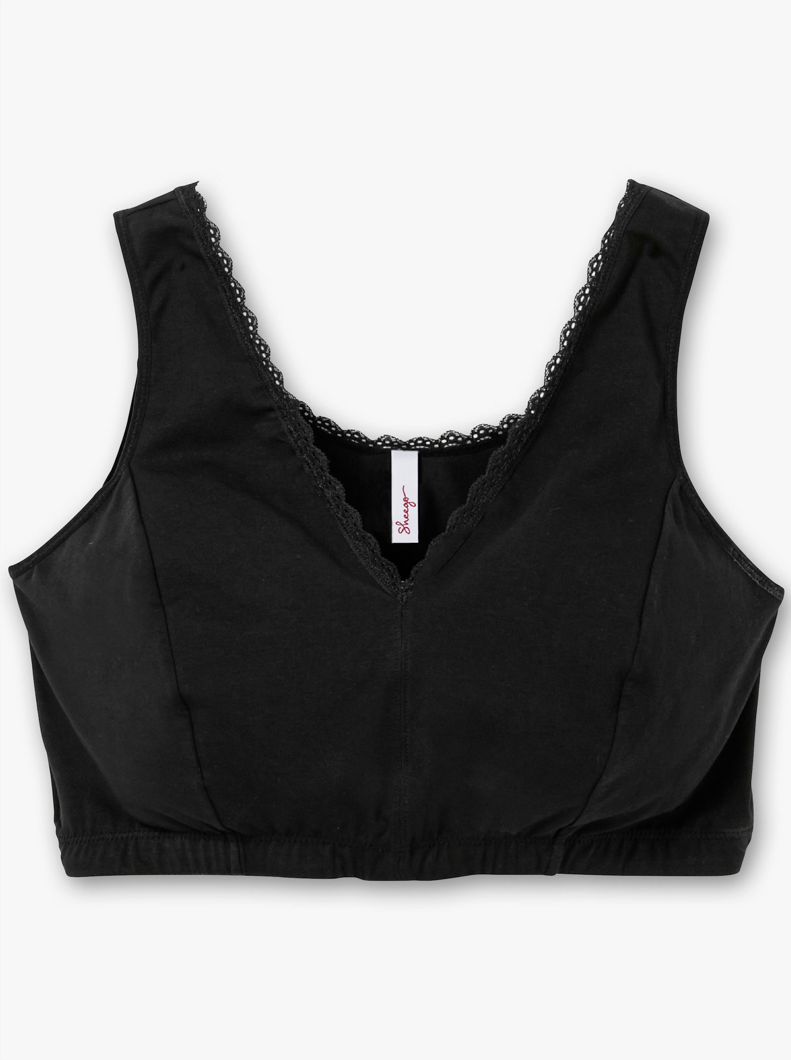 sheego Beugelloze beha in bustiermodel, in set van 2 - zwart + wit