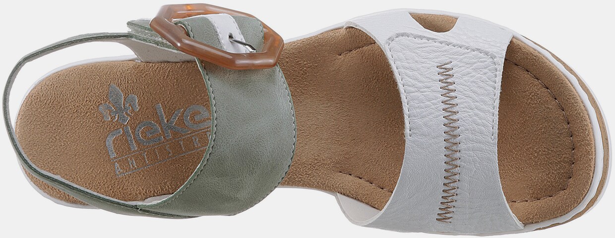 Rieker Sandalette - mint-weiß