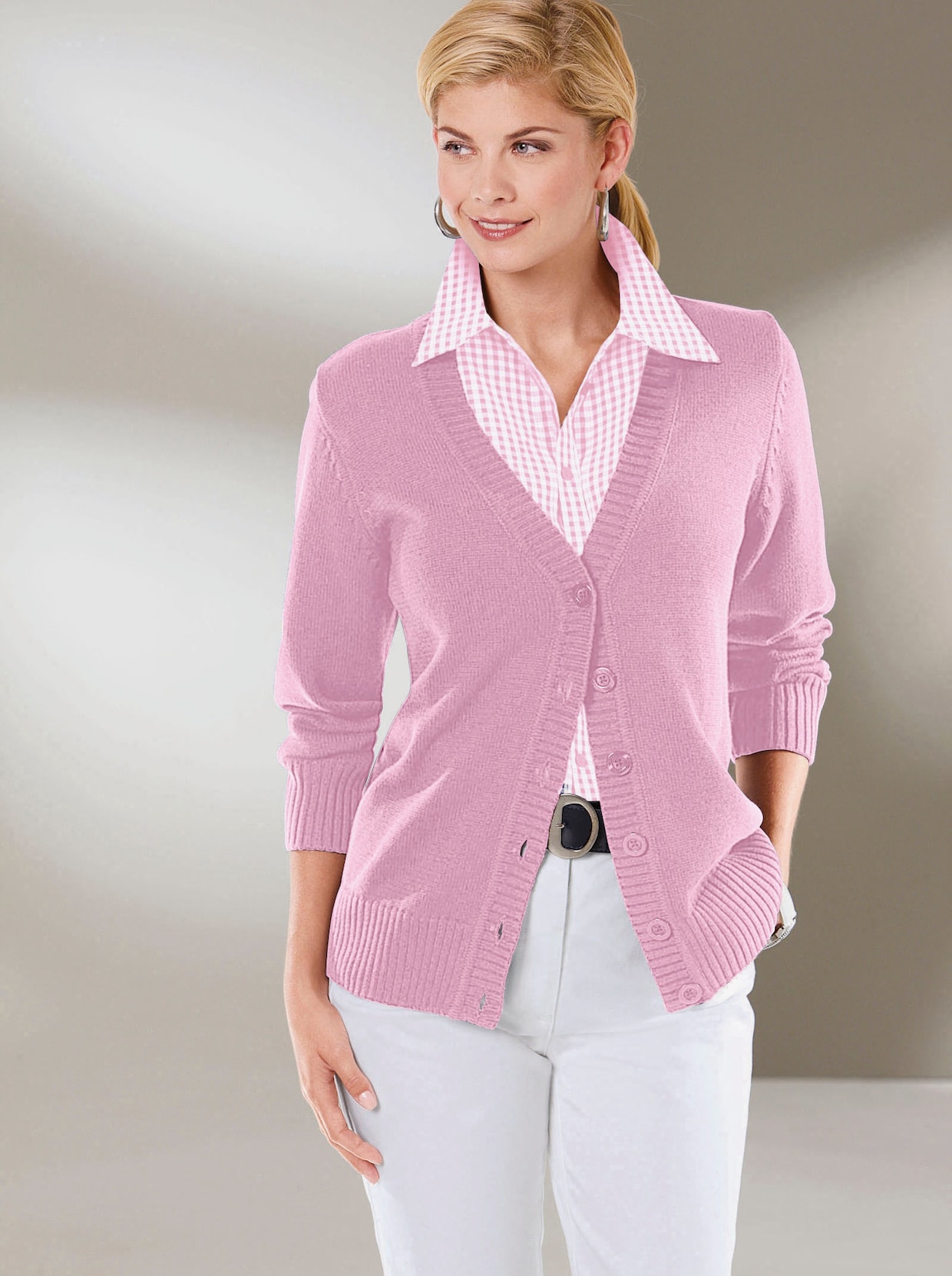 Strickjacke - altrosé