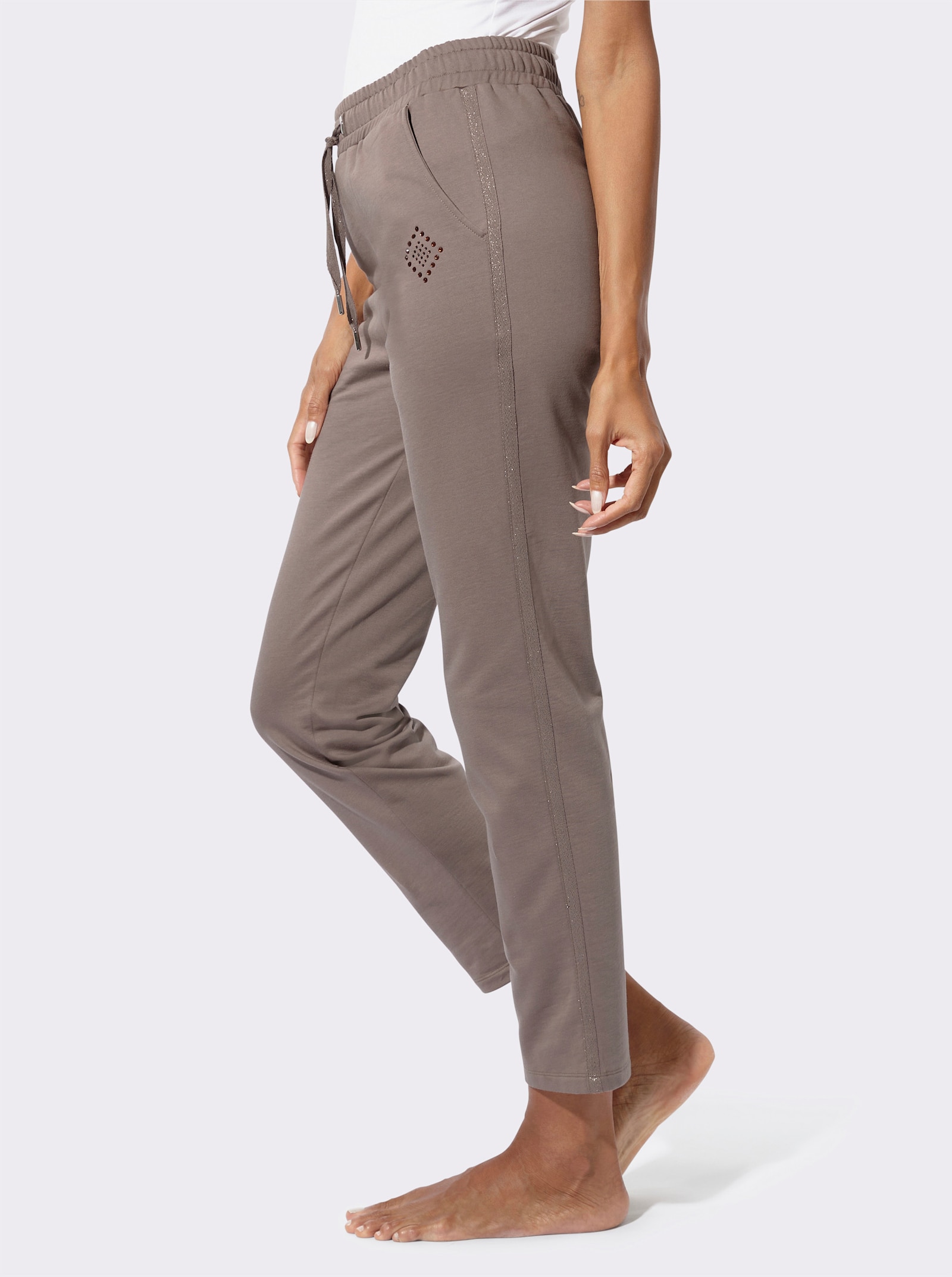 feel good Dehnbund-Hose - dunkeltaupe