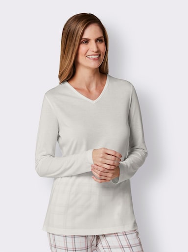 wäschepur Schlafanzug-Shirt - ecru