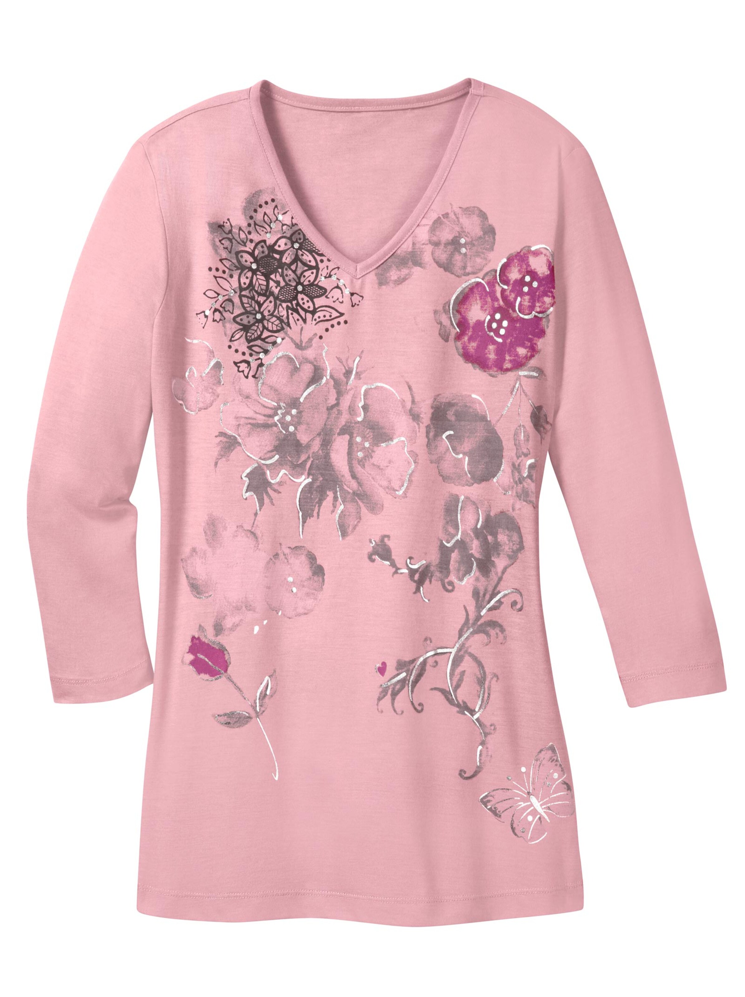 Shirt - altrosé-meliert