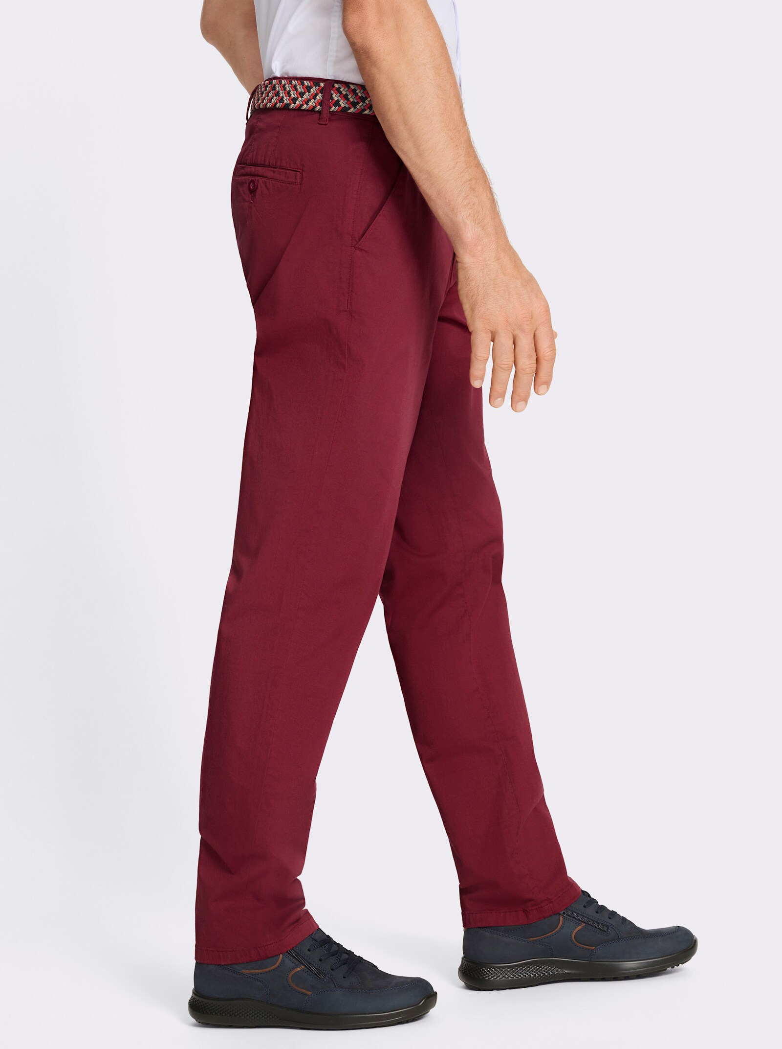 Marco Donati Hose in leichter Twill-Qualität - dunkelrot