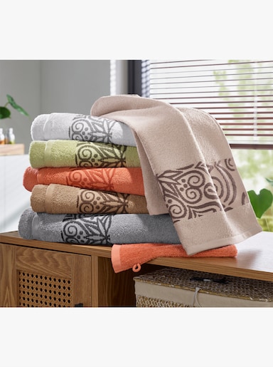 wäschepur Handdoek - steengrijs