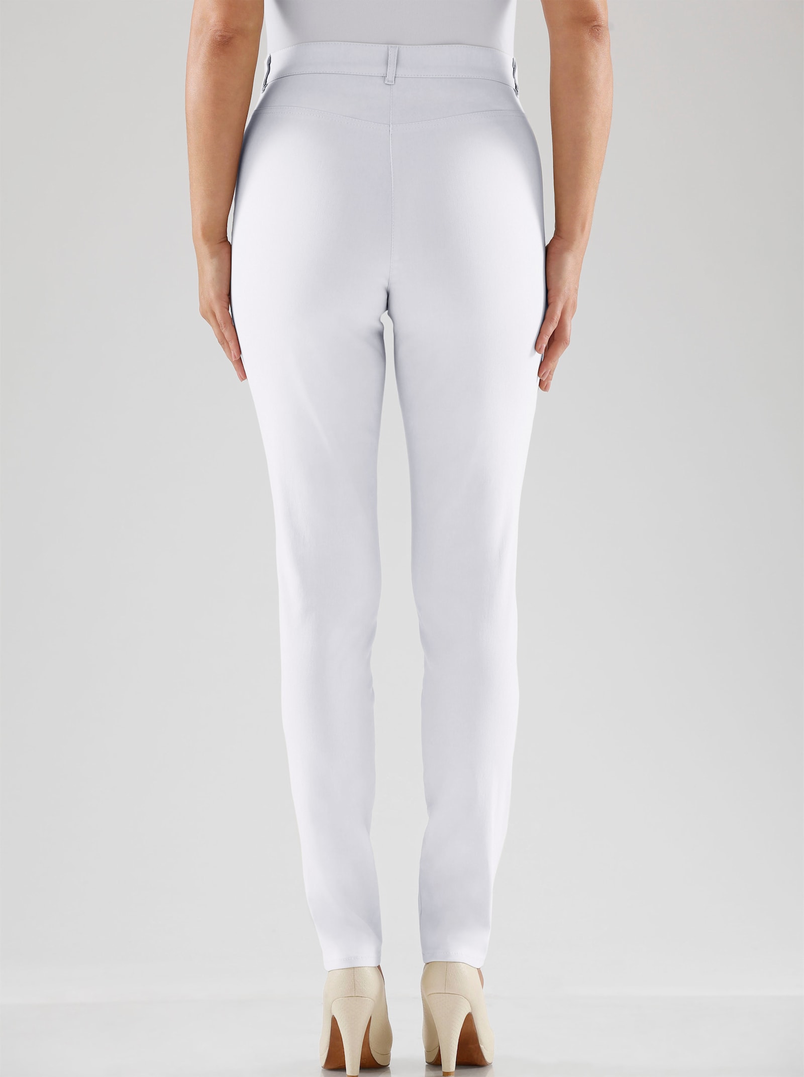 Stehmann Comfort line Stretch-Hose mit Zier-Taschen vorne - weiss