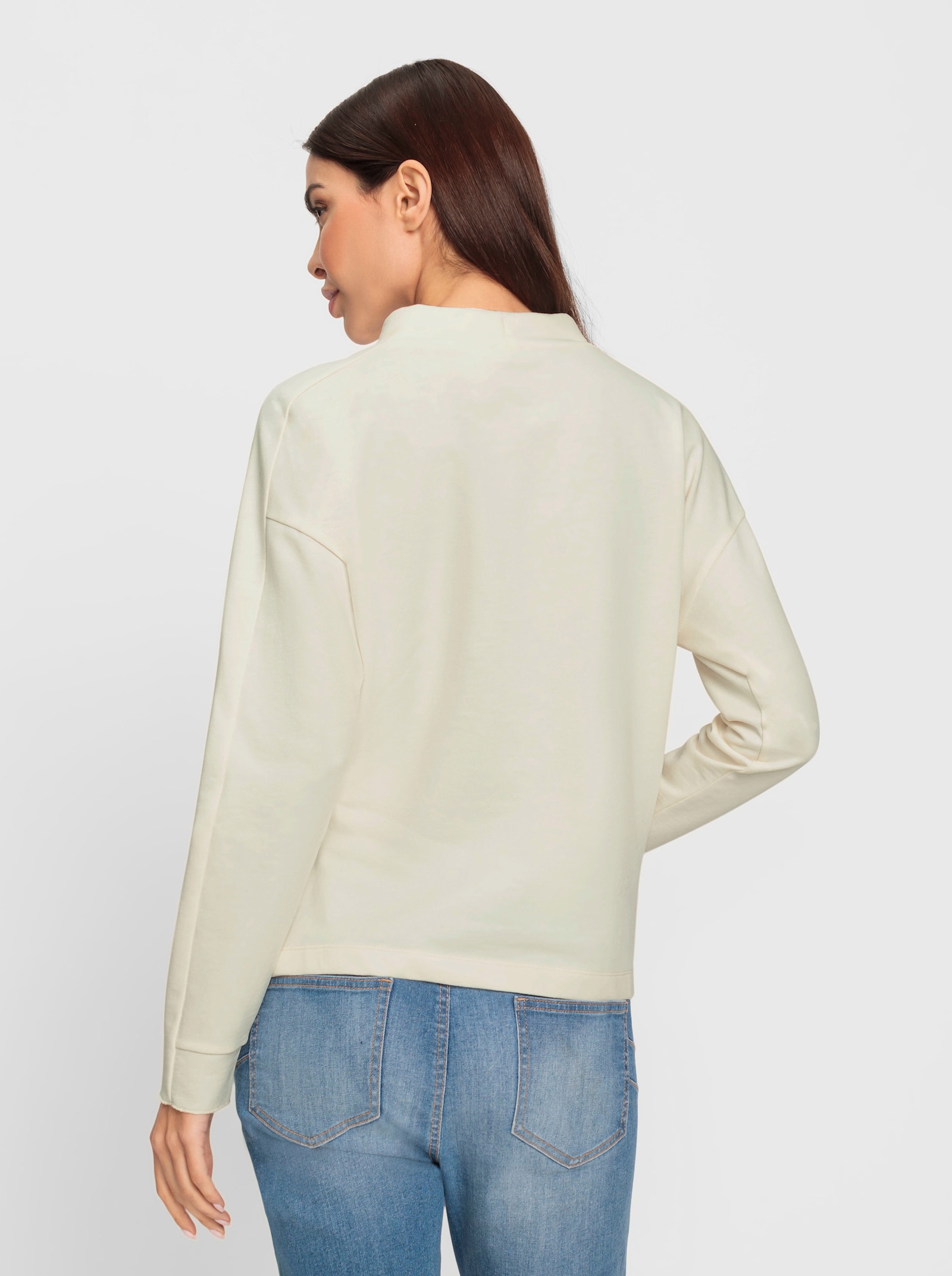 heine Sweatshirt mit 3D-Print - champagner