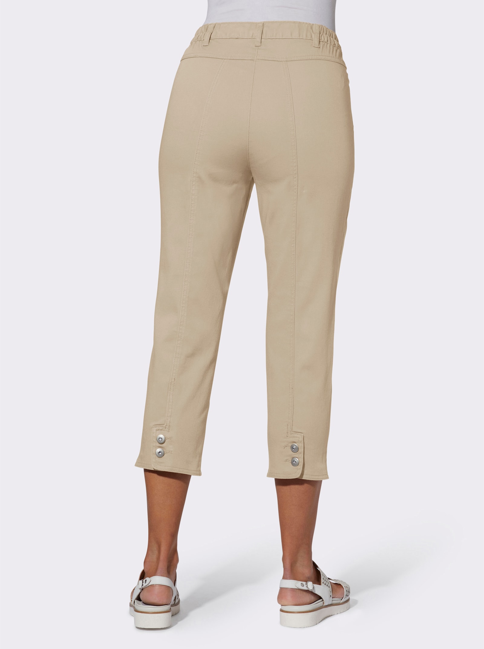 7/8 džíny s ozdobnými knoflíky - berber