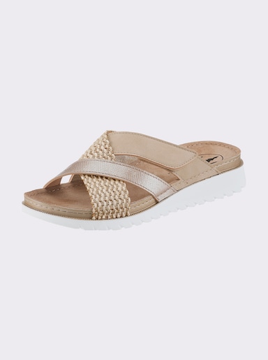 Franken Schuhe Pantolette mit Schrittdämpfung - beige