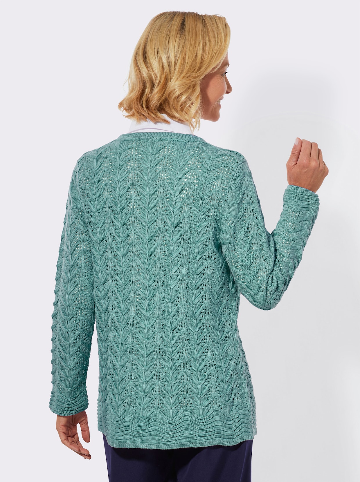 Strickjacke - salbei