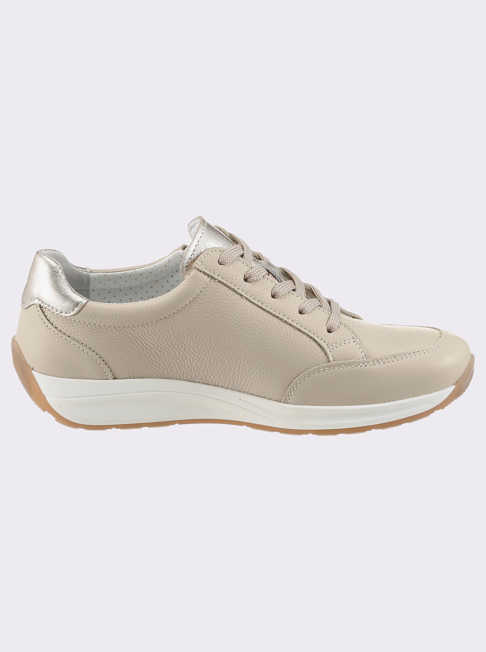 airsoft modern+ Sneaker mit Leder-Wechselfußbett - beige