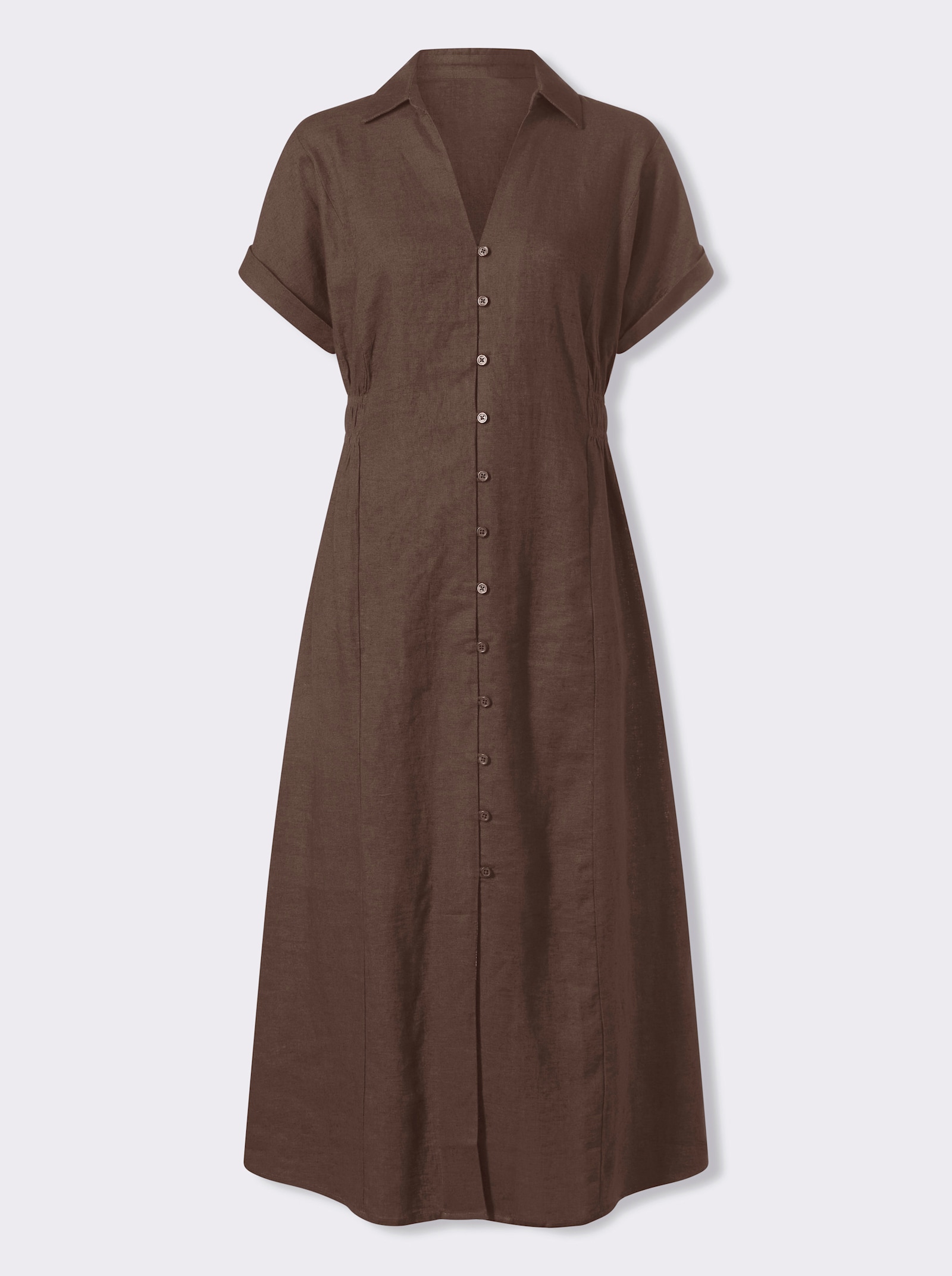 heine Sommerkleid mit Gehschlitz - schoko