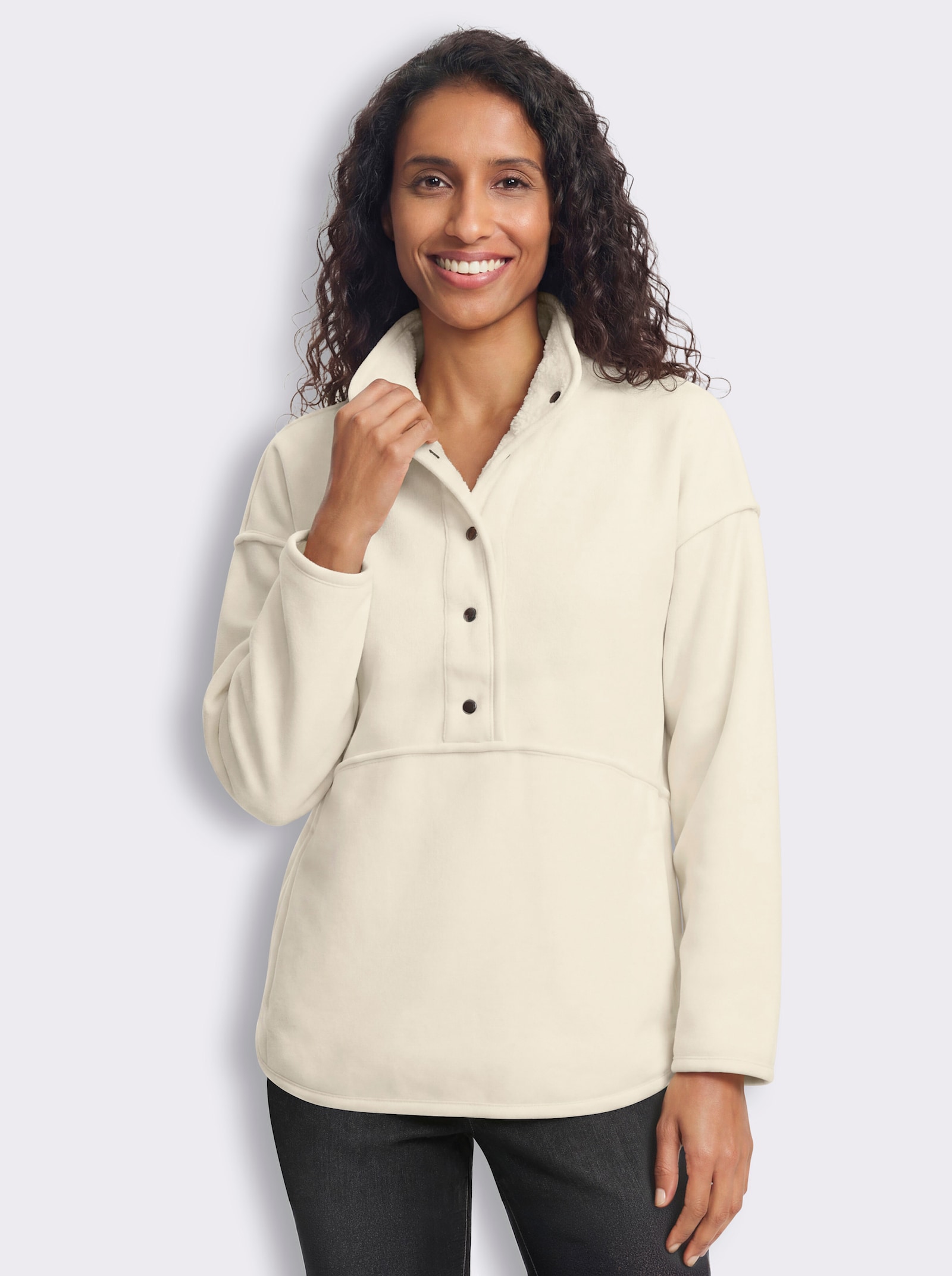heine Wendeshirt aus Teddy-Fleece - champagner
