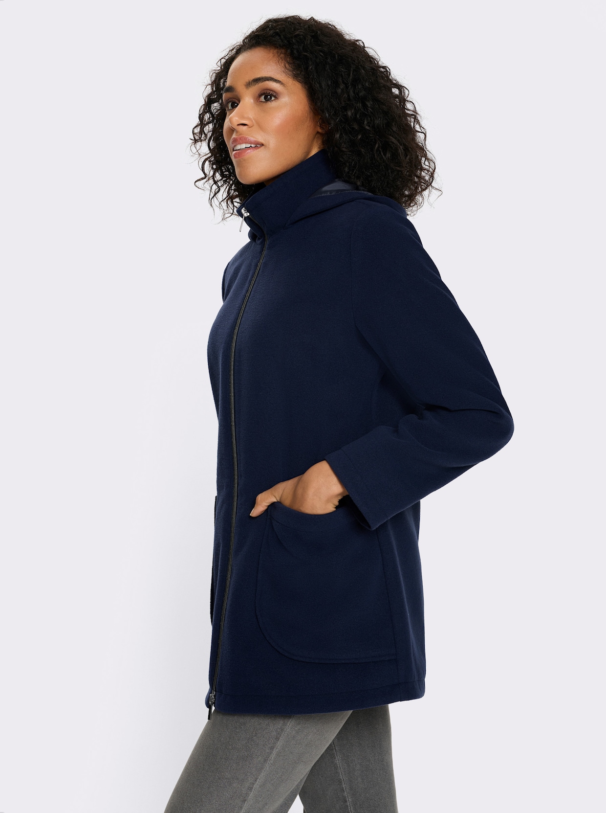 Vlněná bunda - námořnická modrá