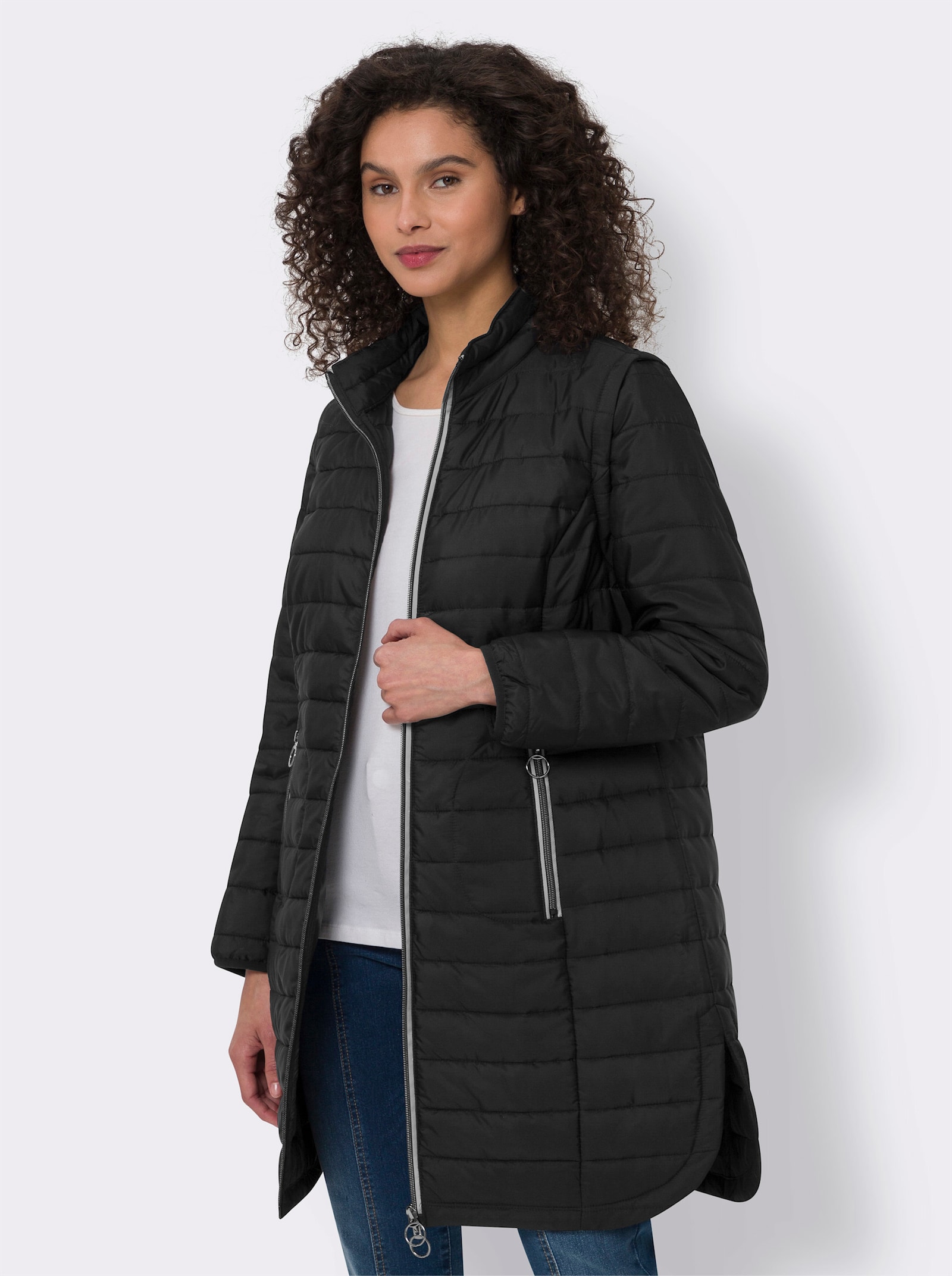 heine Funktionsmantel mit 4 Tragemöglichkeiten - schwarz