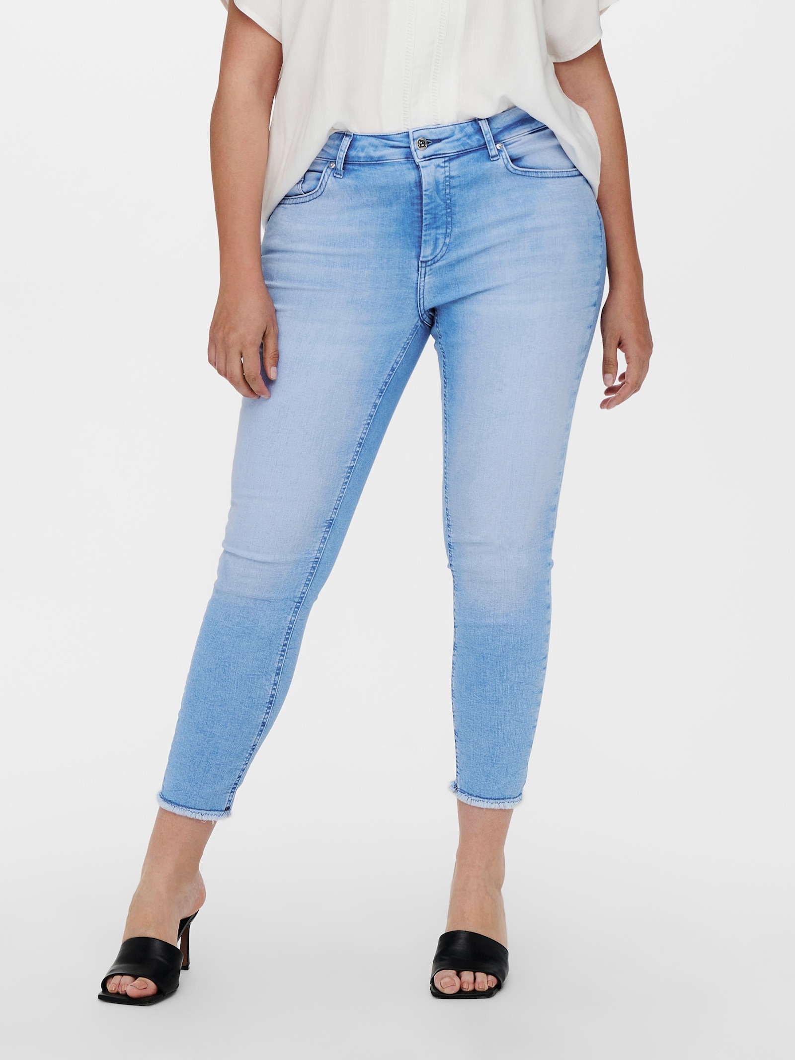 ONLY CARMAKOMA Skinny-fit-Jeans - light blue denim
