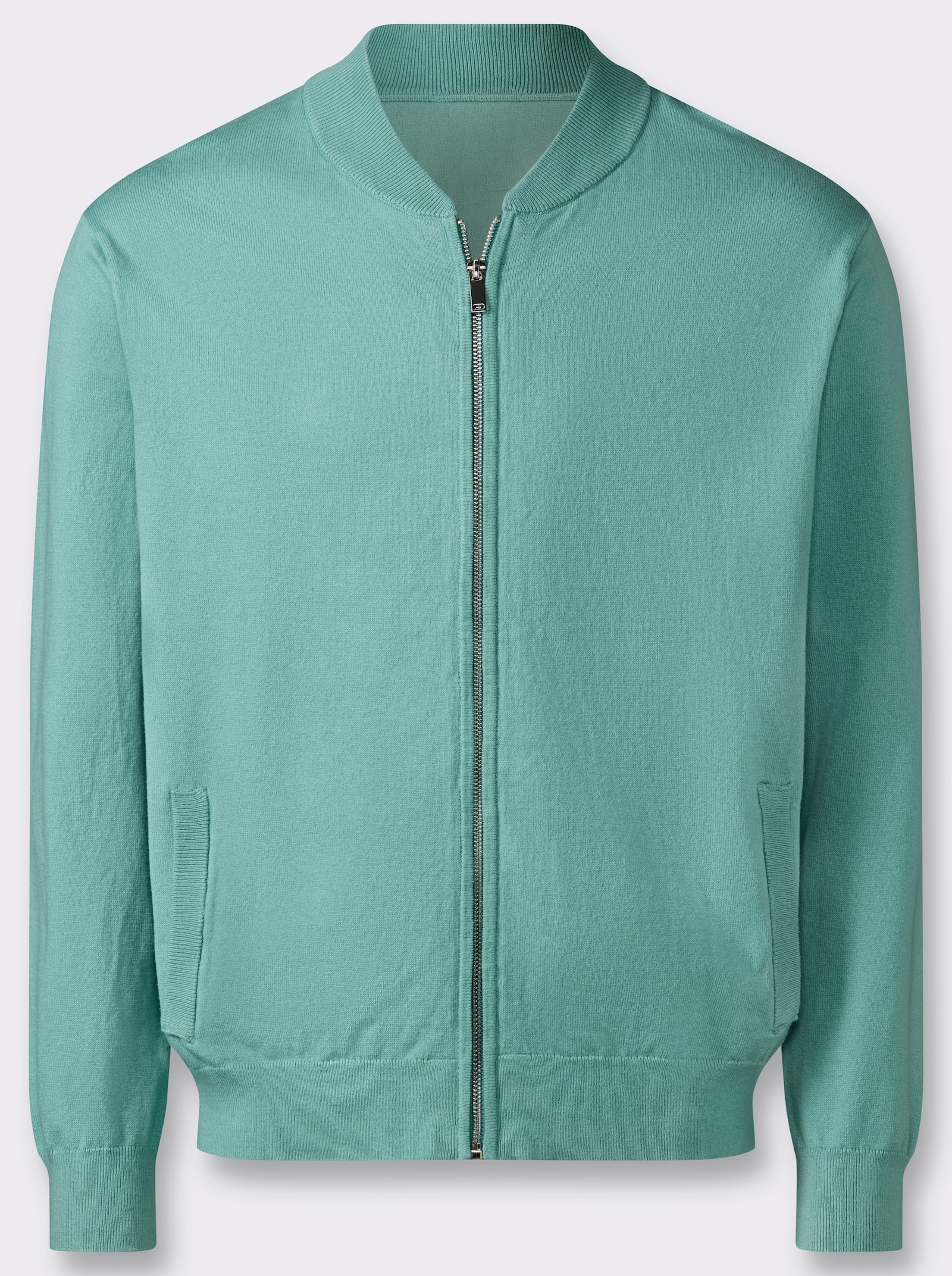 Marco Donati Strickjacke im Blouson-Stil, mit Baumwolle - salbei